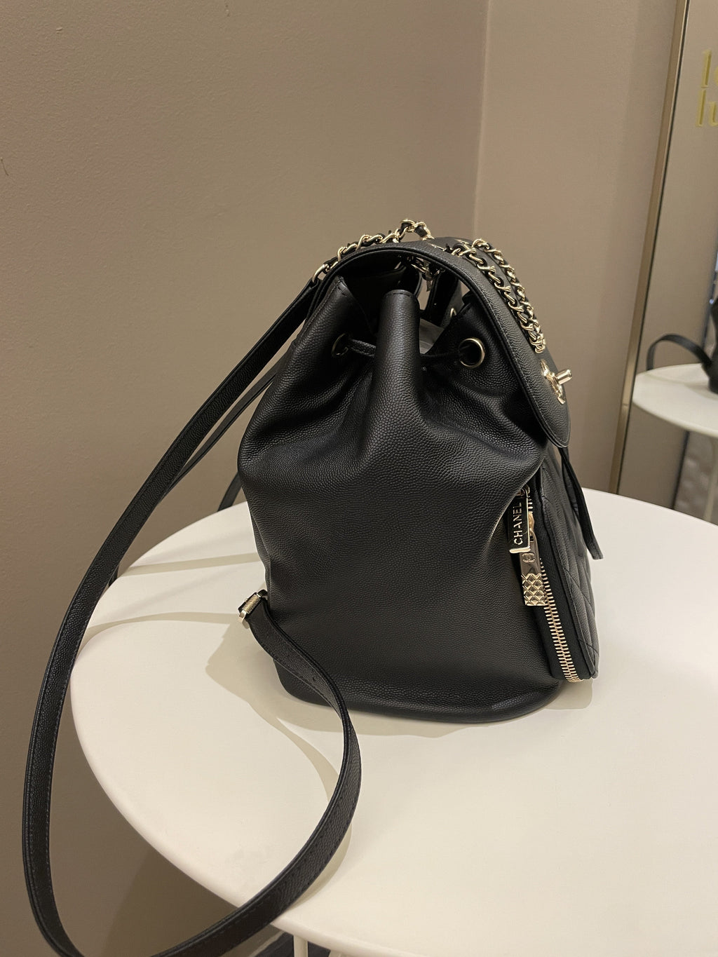 Chanel 21C Business Affinity Backpack  Black Caviar