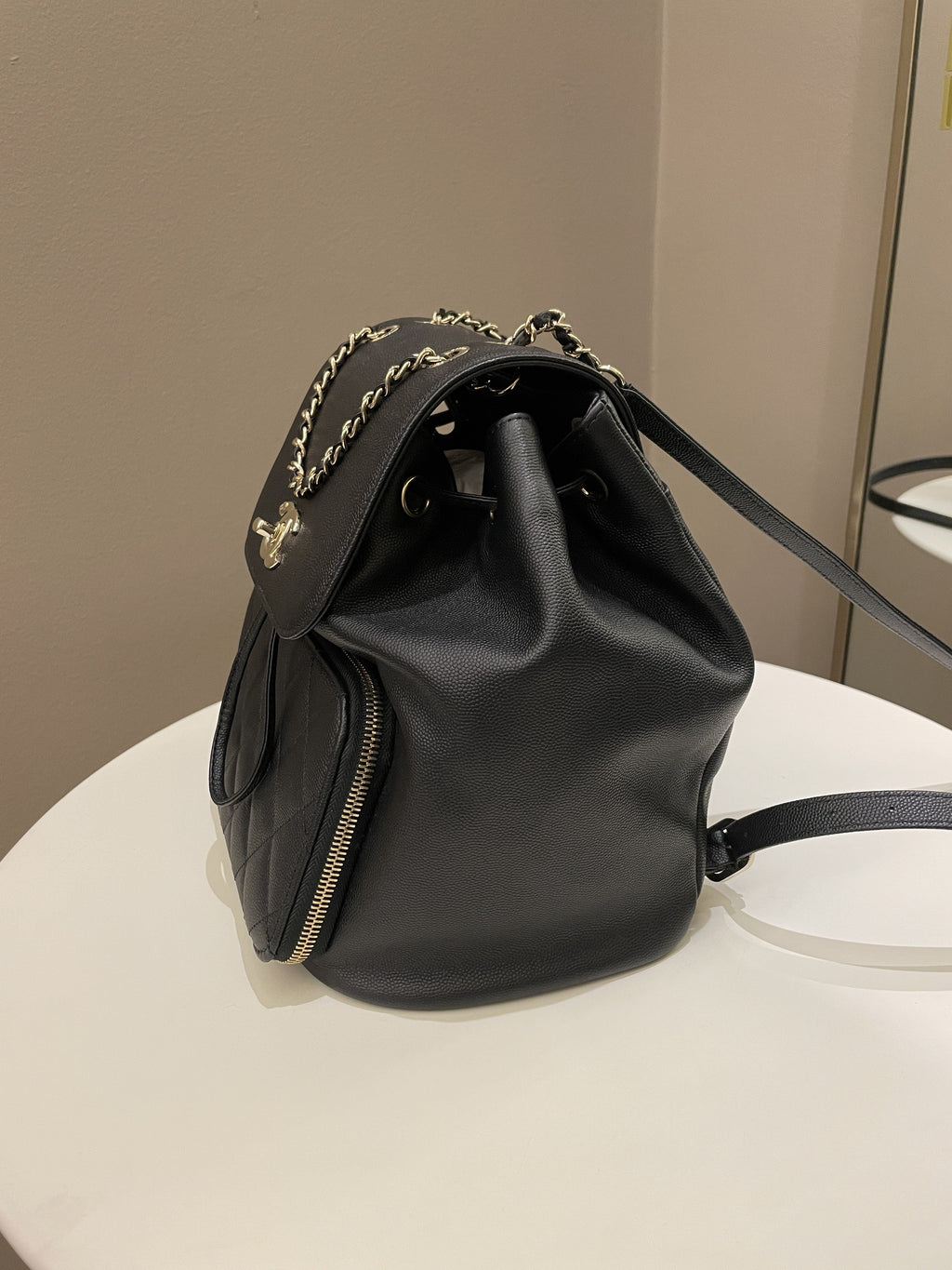 Chanel 21C Business Affinity Backpack  Black Caviar