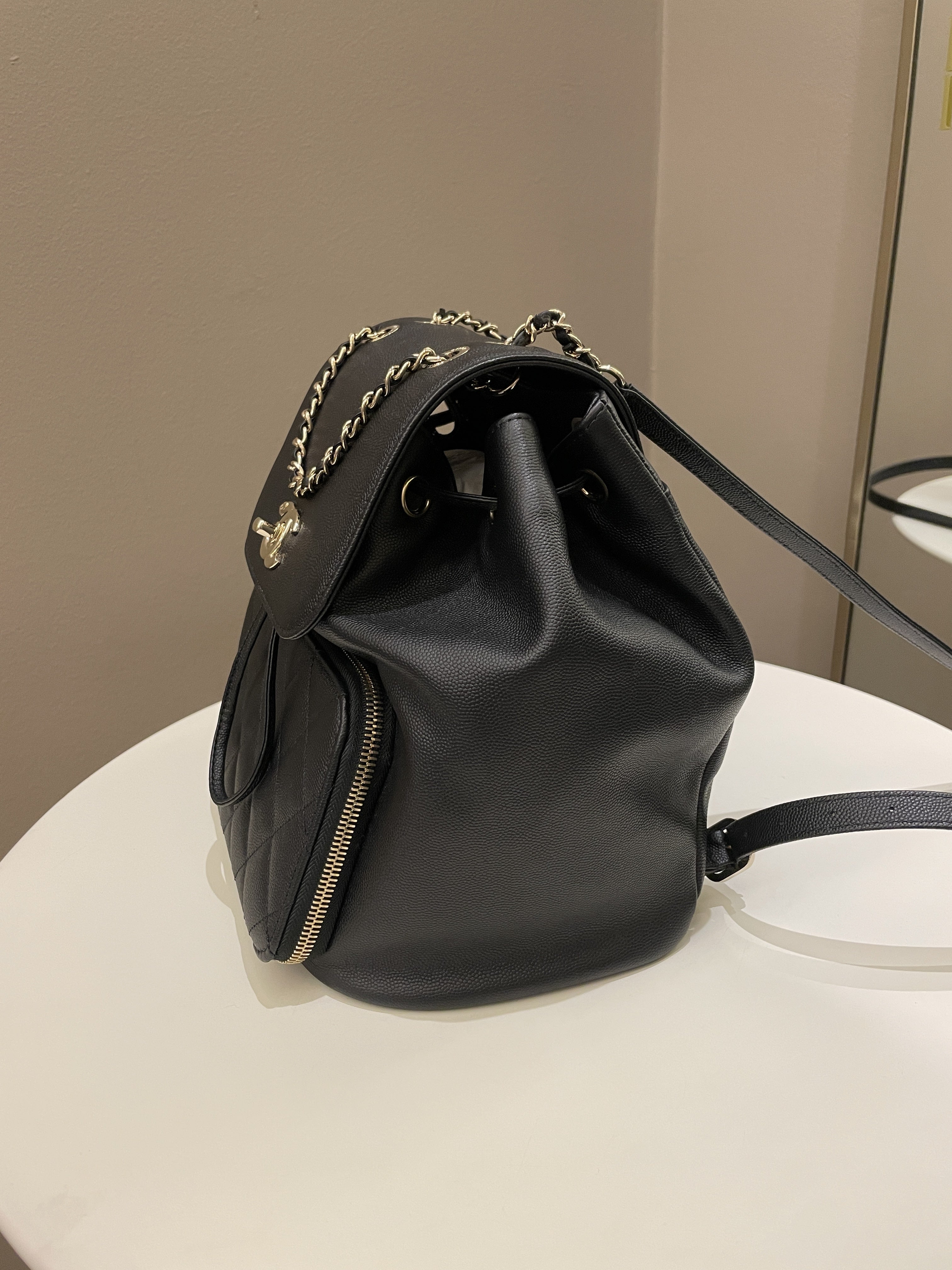Chanel 21C Business Affinity Backpack  Black Caviar