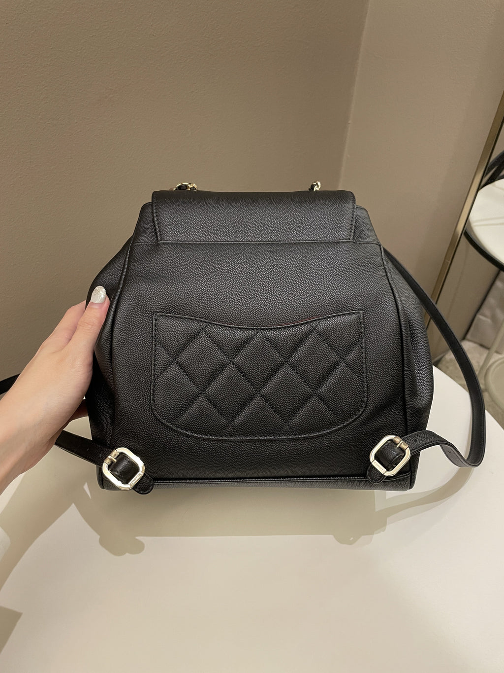 Chanel 21C Business Affinity Backpack  Black Caviar