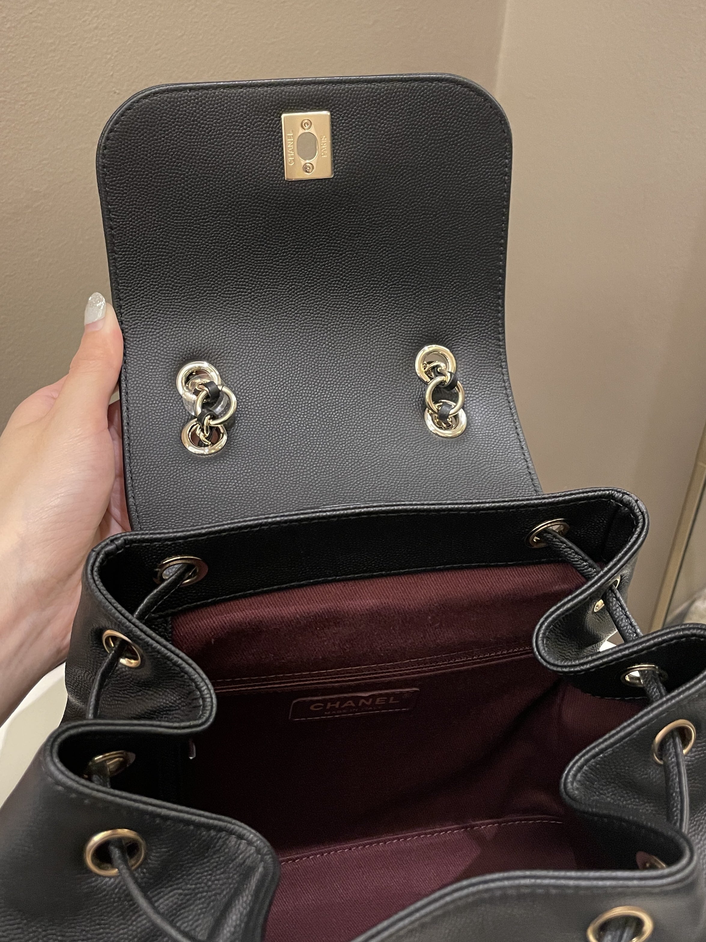 Chanel 21C Business Affinity Backpack  Black Caviar