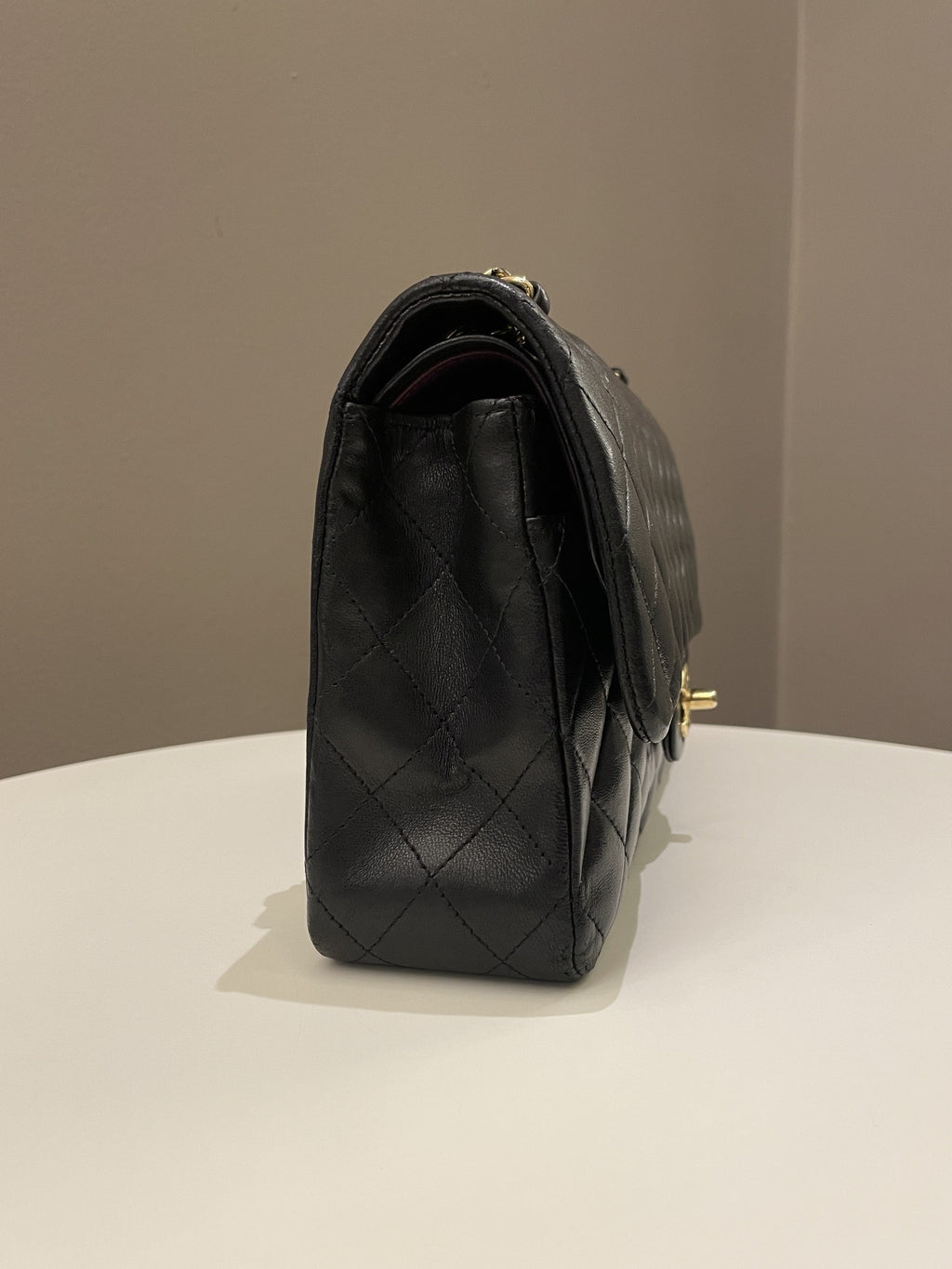 Chanel Classic Quilted Medium Double Flap Black Lambskin