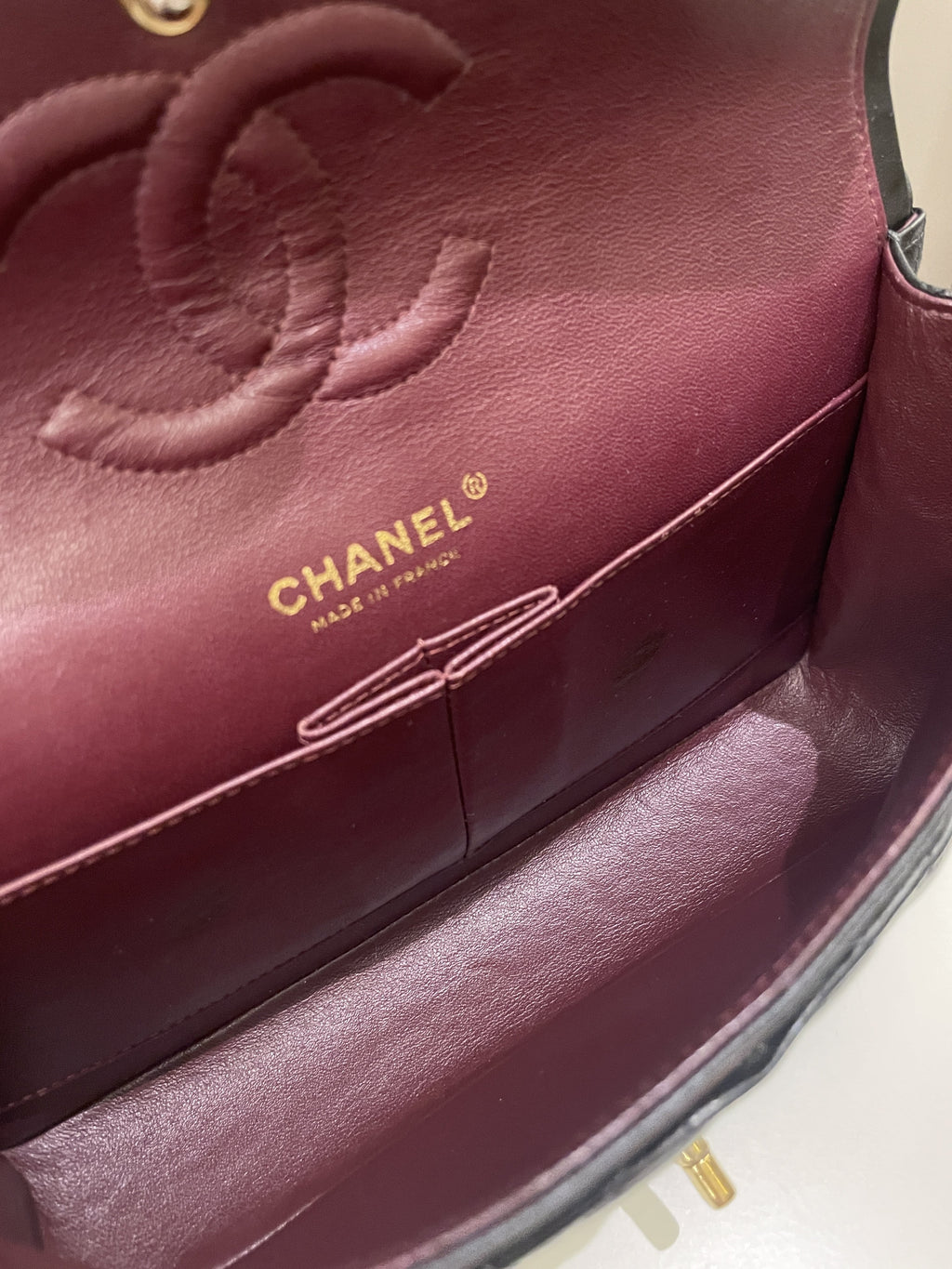 Chanel Classic Quilted Medium Double Flap Black Lambskin