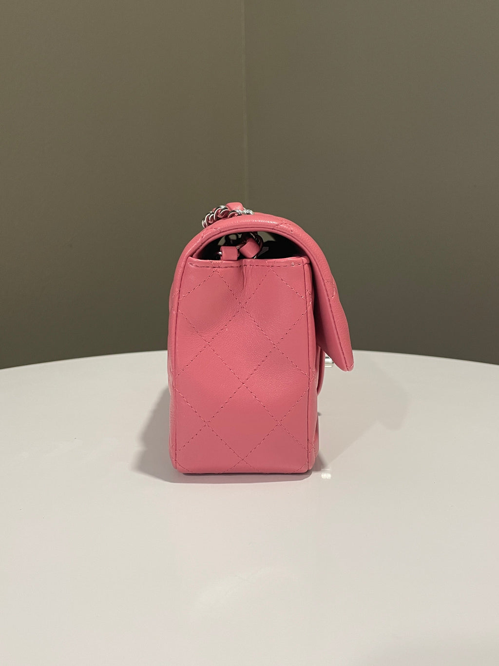 Chanel 23B Quilted Mini Rectangular Pink Lambskin