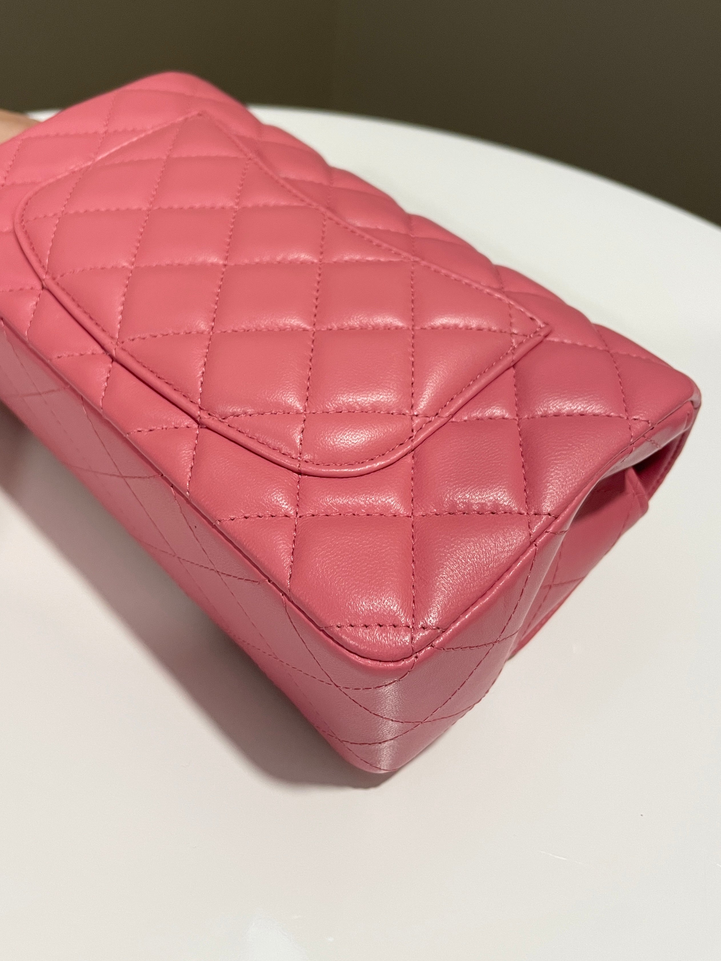Chanel 23B Quilted Mini Rectangular Pink Lambskin