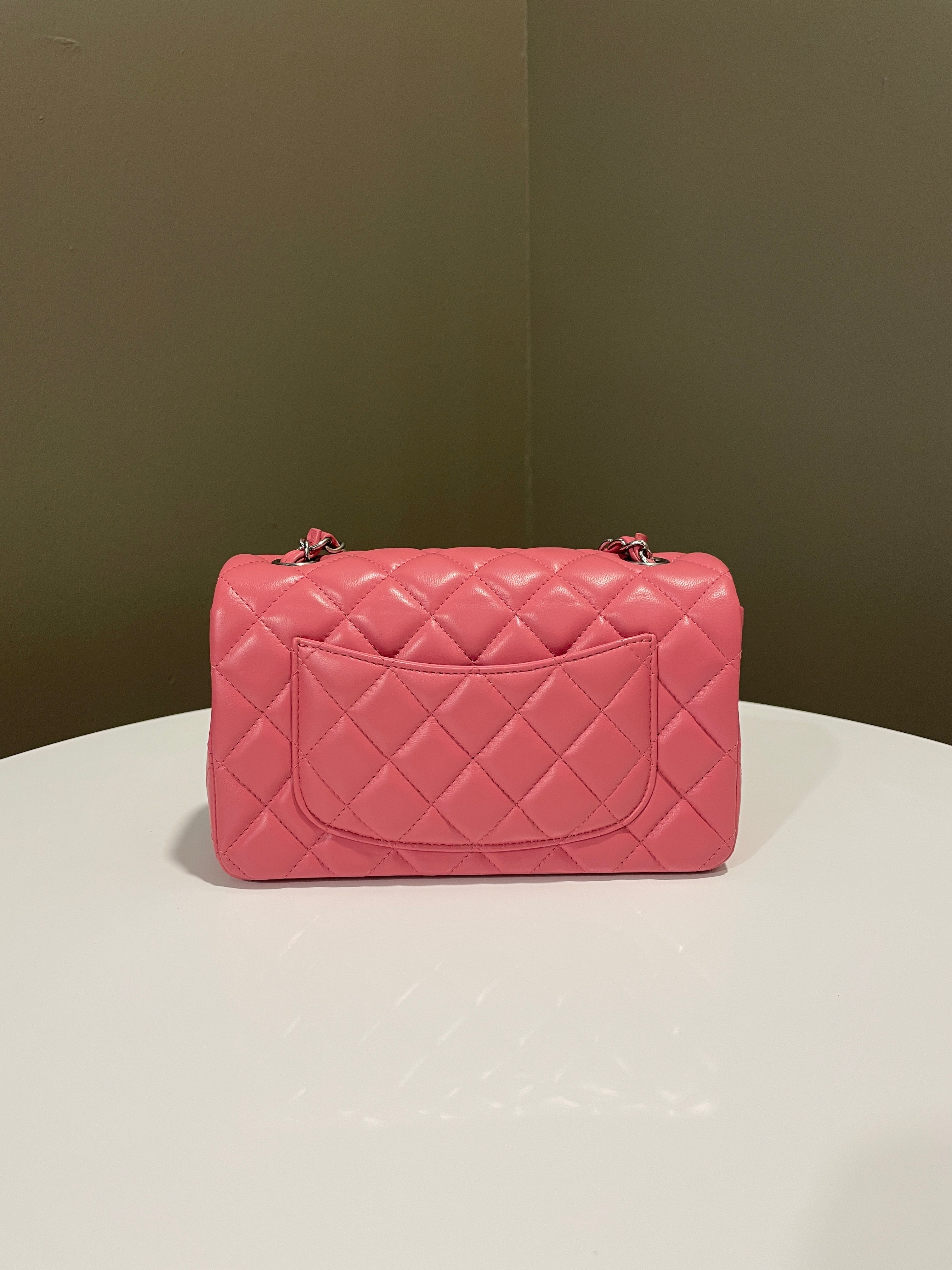 Chanel 23B Quilted Mini Rectangular Pink Lambskin