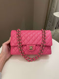 Chanel Classic Quilted Medium Double Flap Bubblegum Pink Caviar