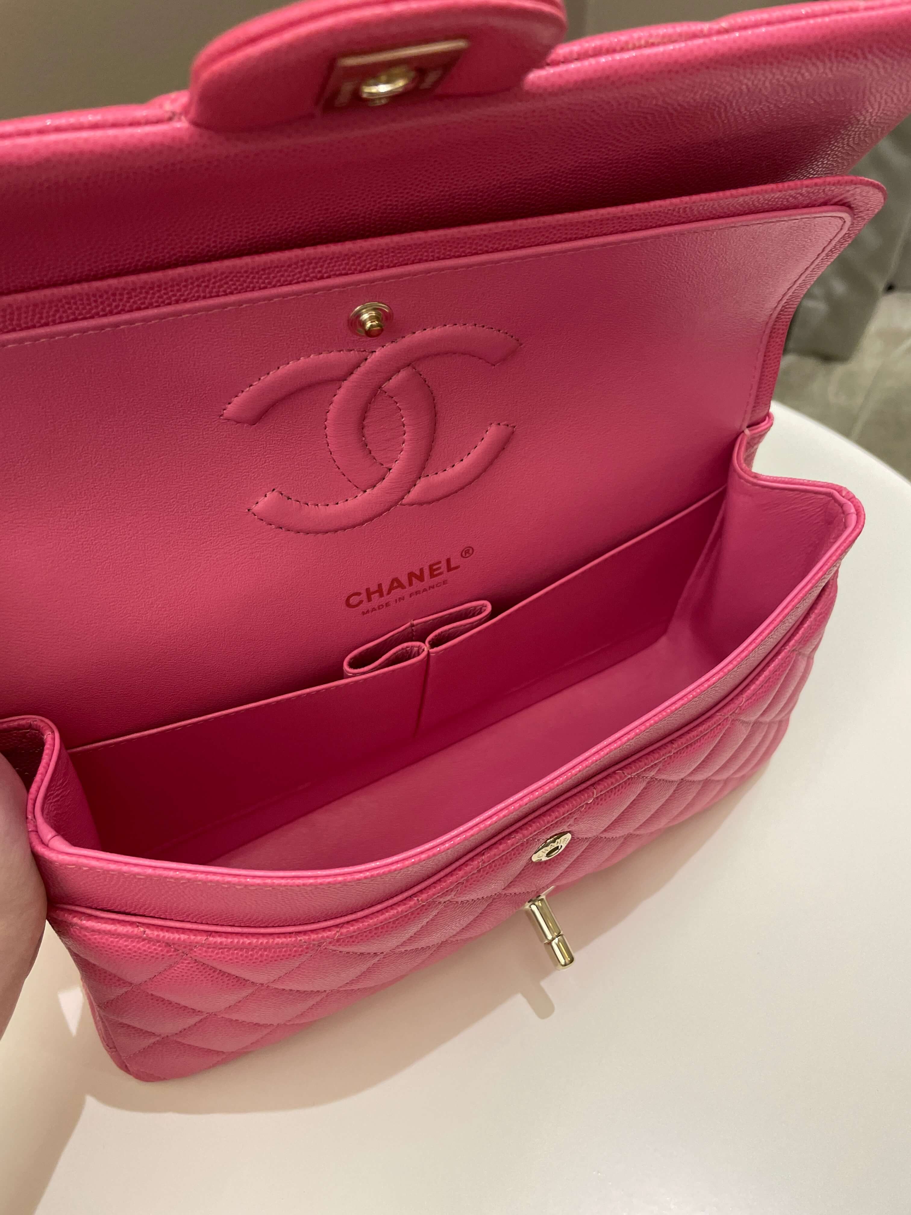 Chanel Classic Quilted Medium Double Flap Bubblegum Pink Caviar