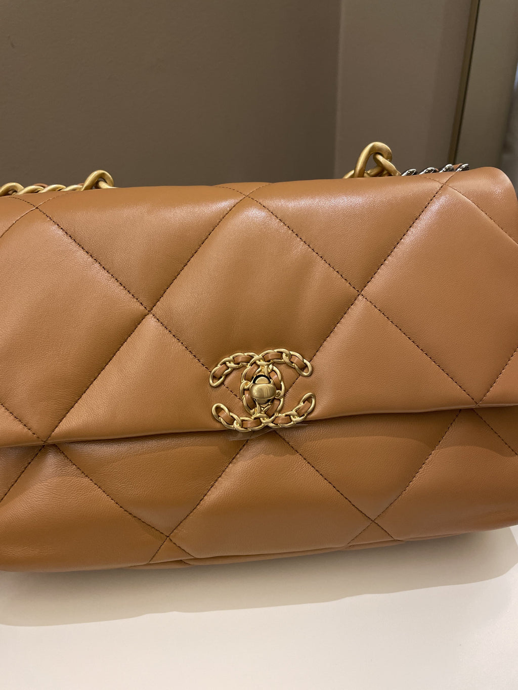 Chanel 19 Flap Bag Caramel Lambskin