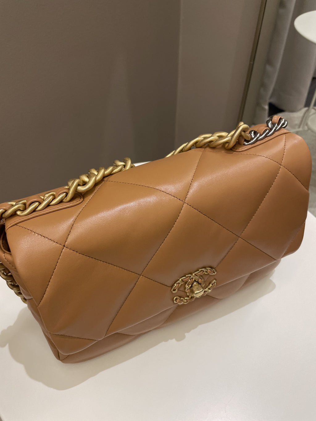 Chanel 19 Flap Bag Caramel Lambskin