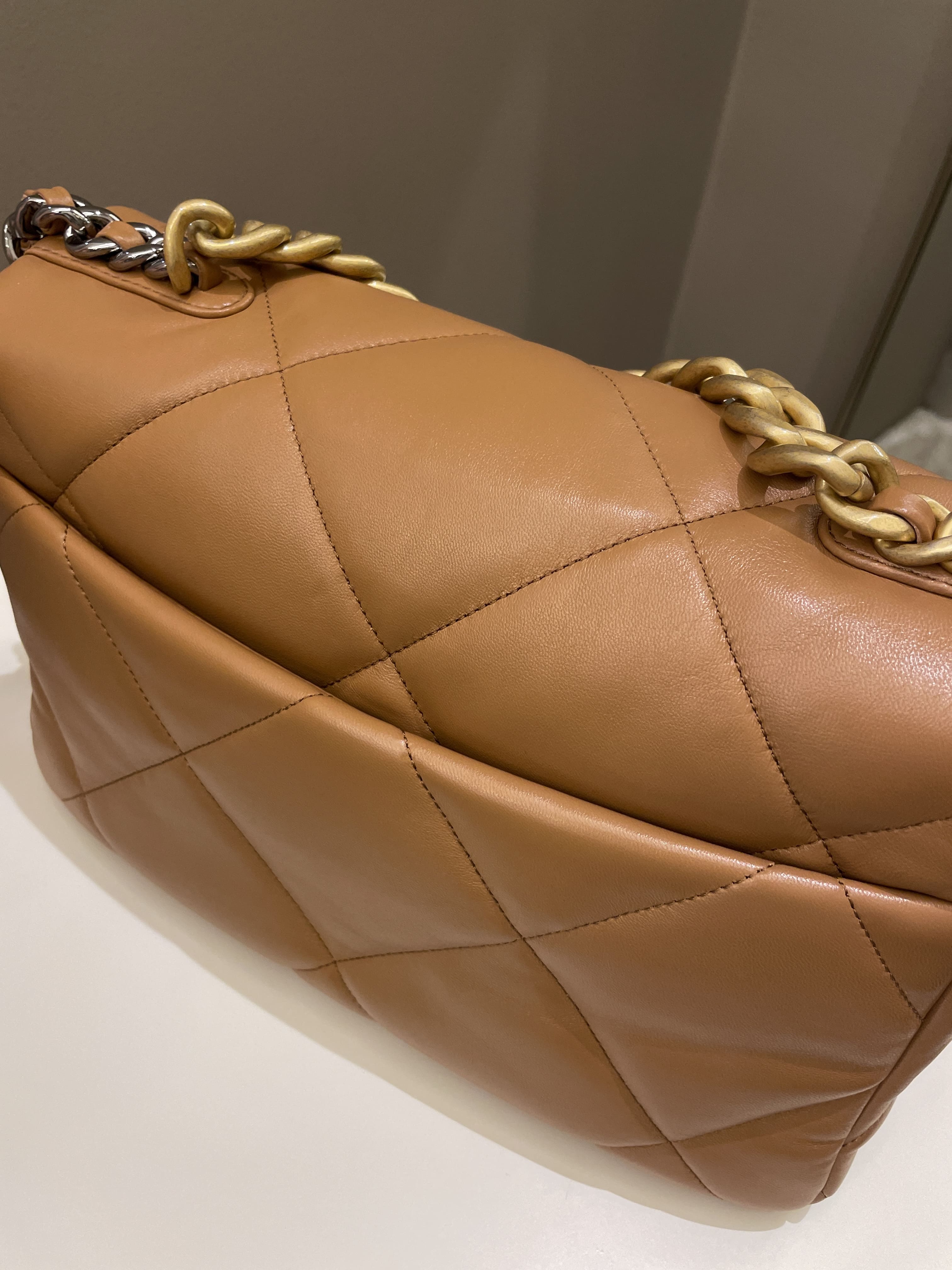 Chanel 19 Flap Bag Caramel Lambskin