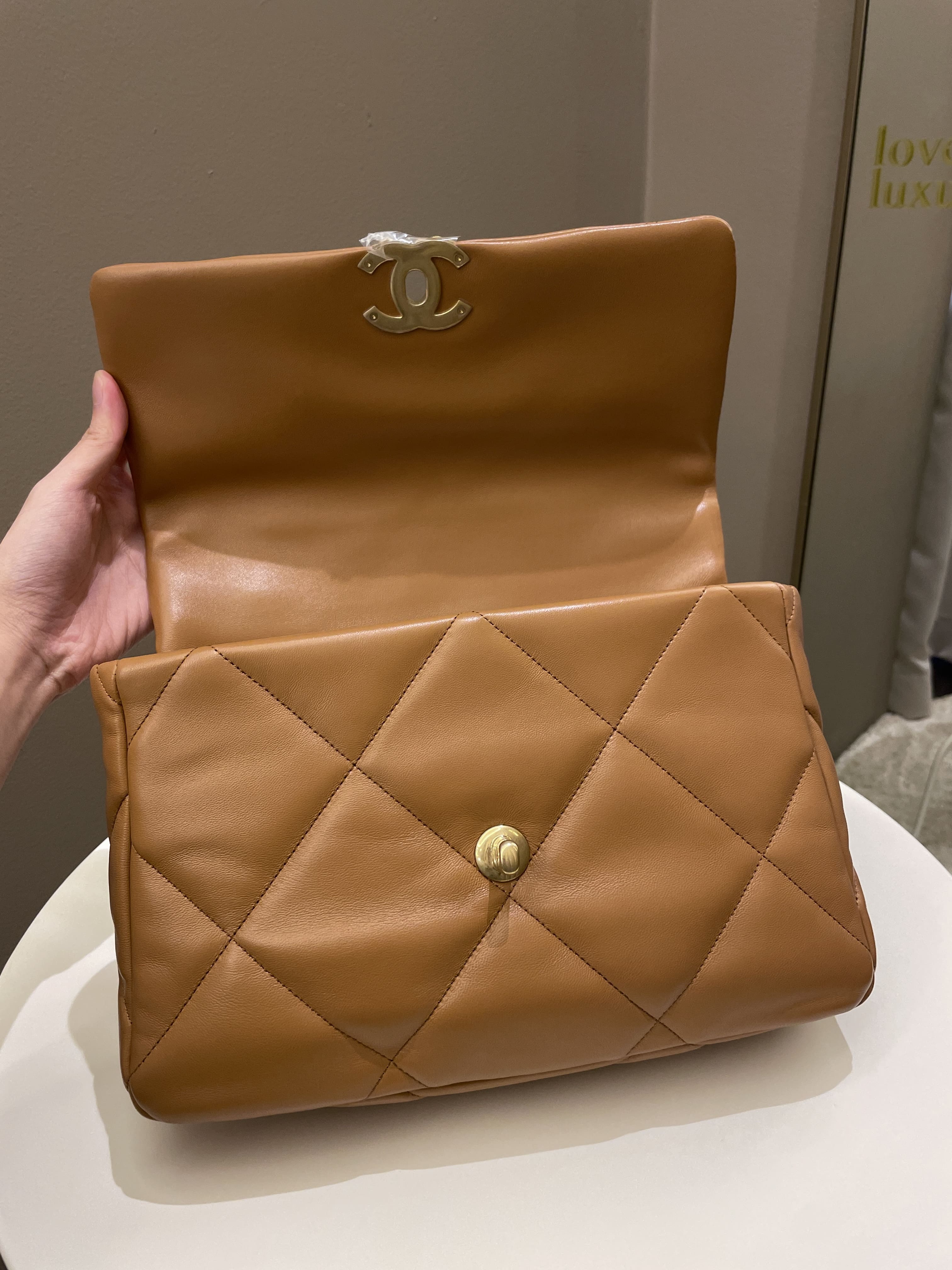 Chanel 19 Flap Bag Caramel Lambskin