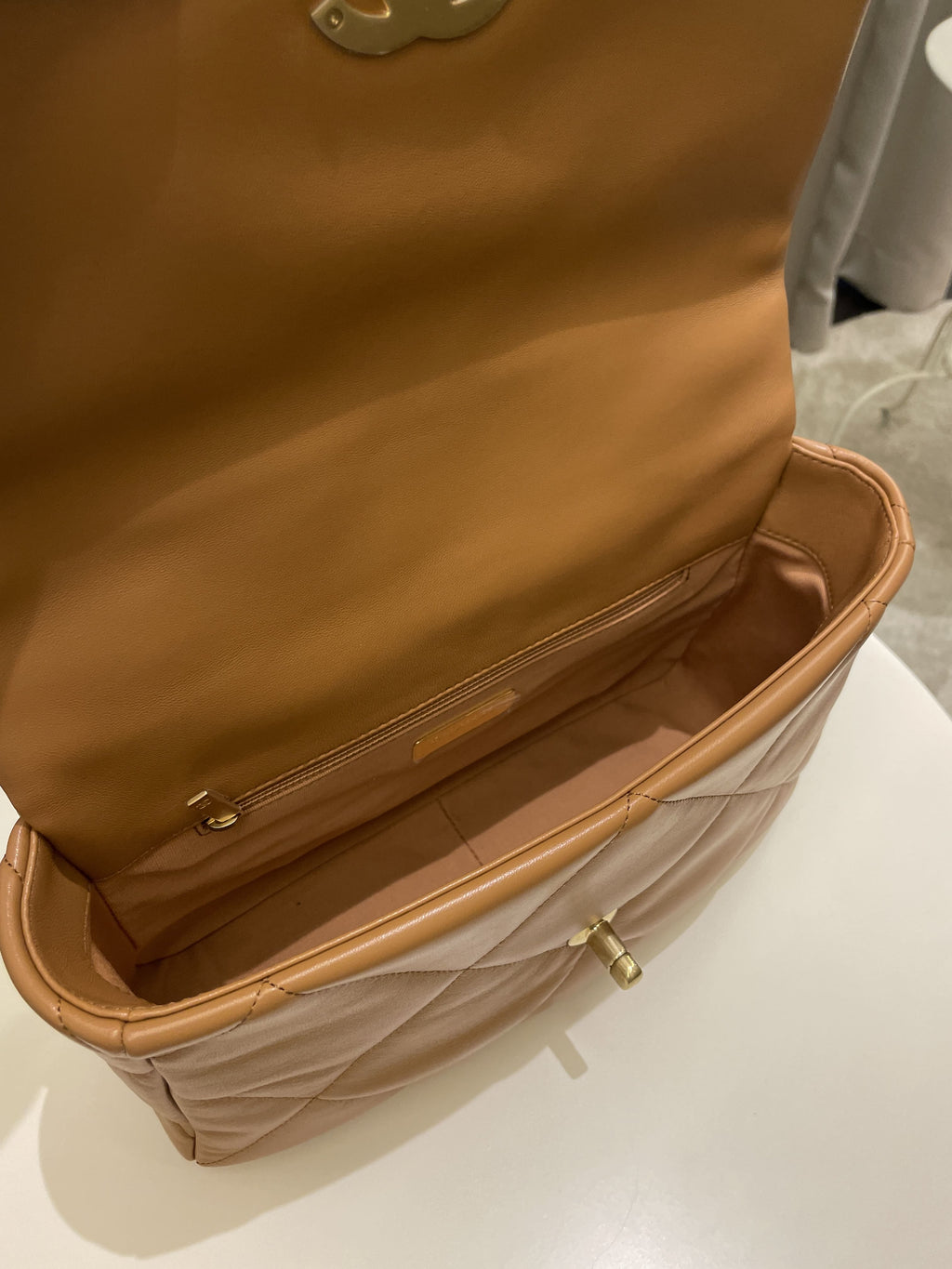 Chanel 19 Flap Bag Caramel Lambskin