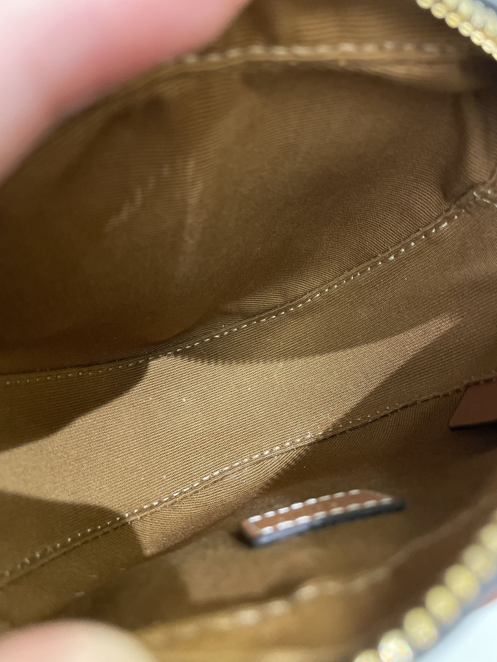 Celine Heart Triomphe Bag Tan Canvas/ Calfskin