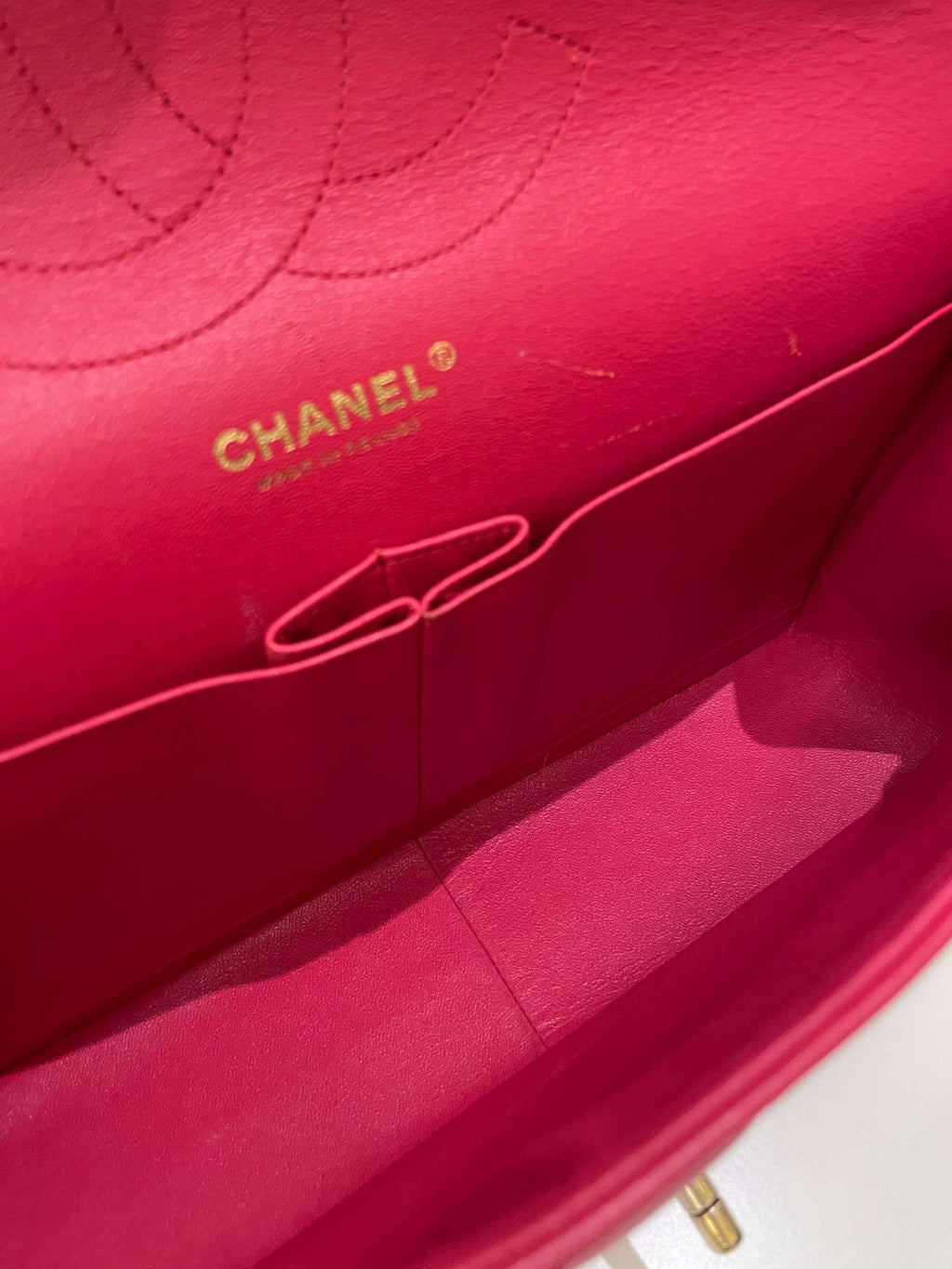 Chanel Classic Quilted Jumbo Double Flap Red Lambskin