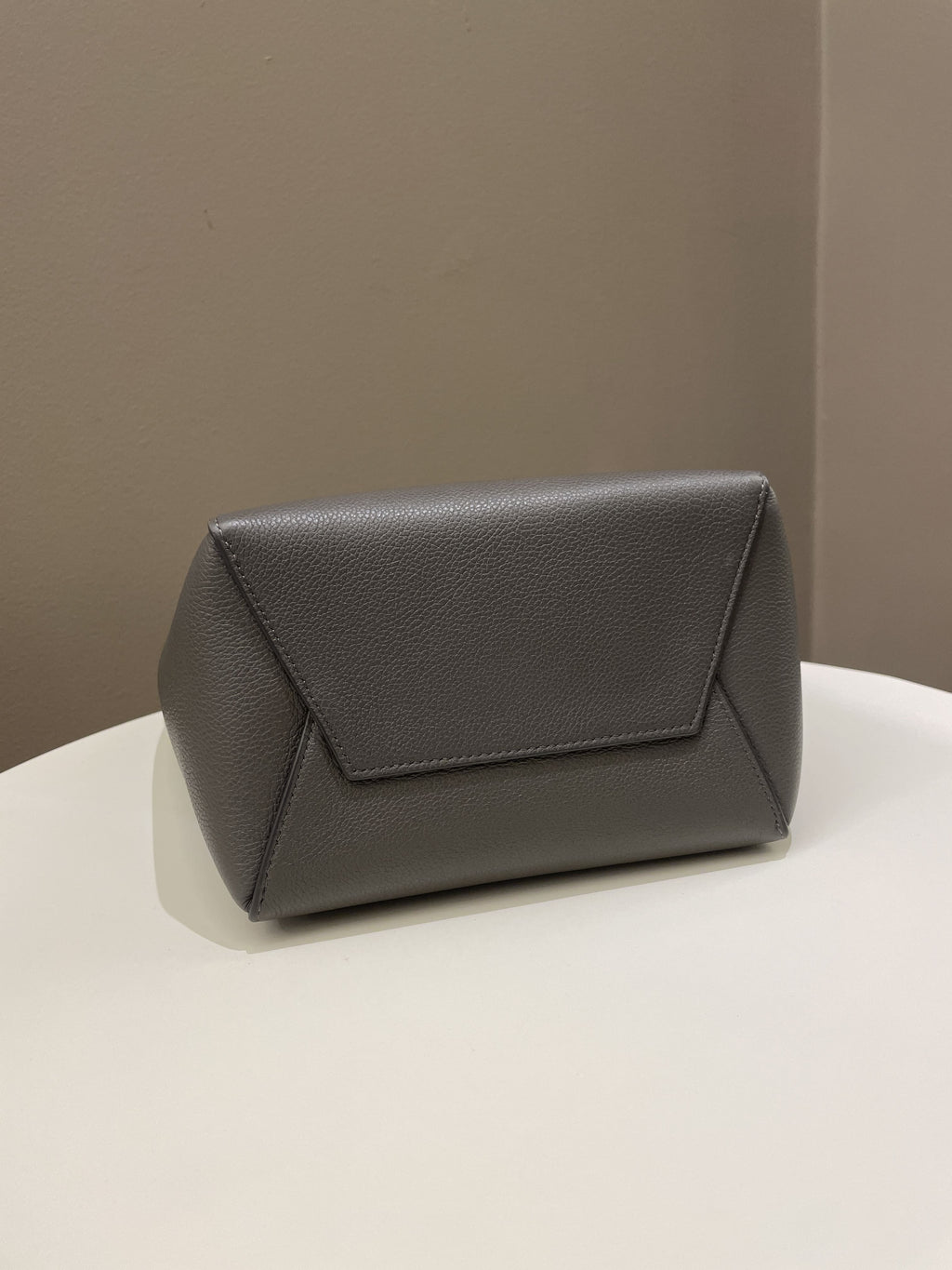 Celine Sangle Bucket Bag Grey Grainy Calfskin