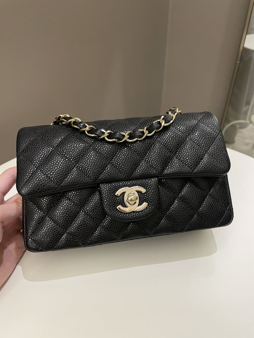 Chanel Classic Quilted Mini Rectangular Black Caviar
