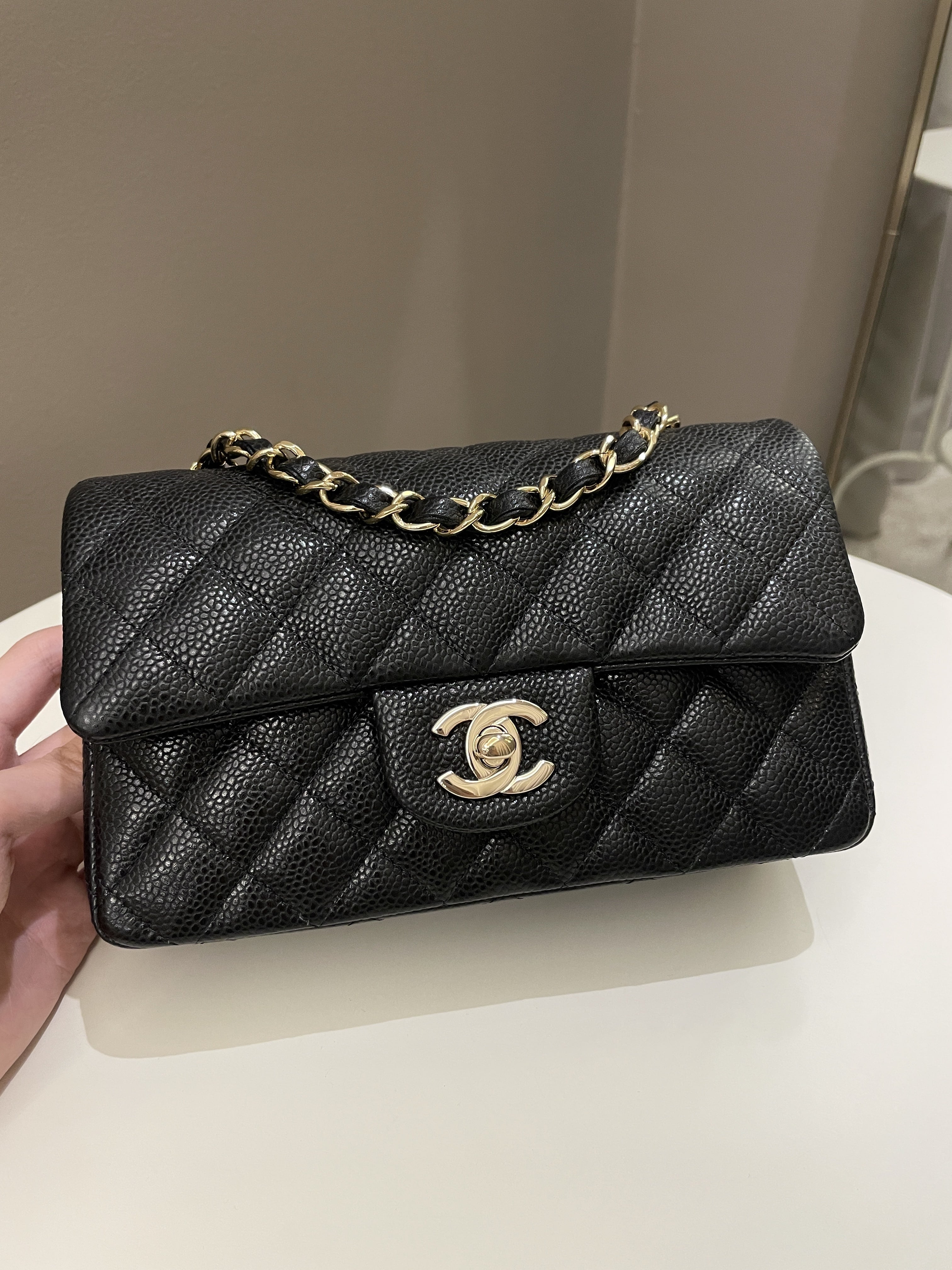 Chanel Classic Quilted Mini Rectangular Black Caviar