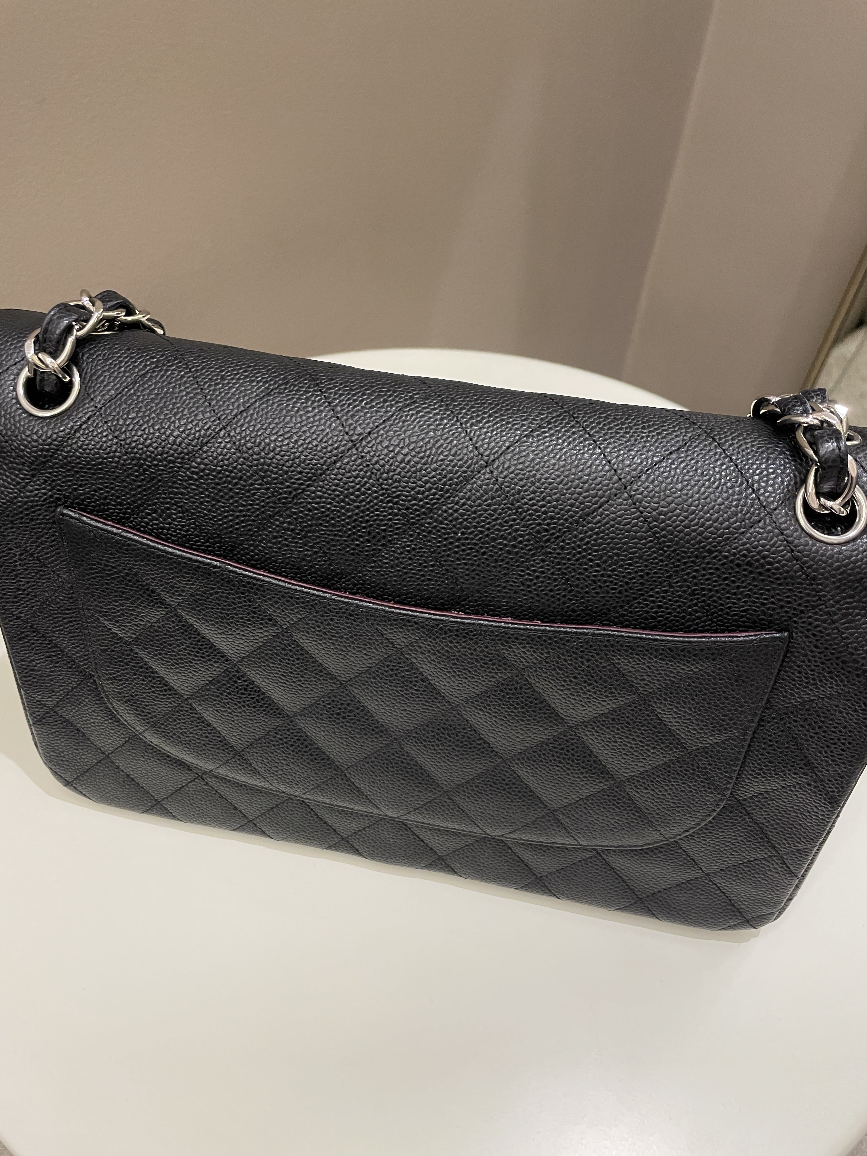 Chanel Classic Quilted Jumbo Double Flap Black Caviar