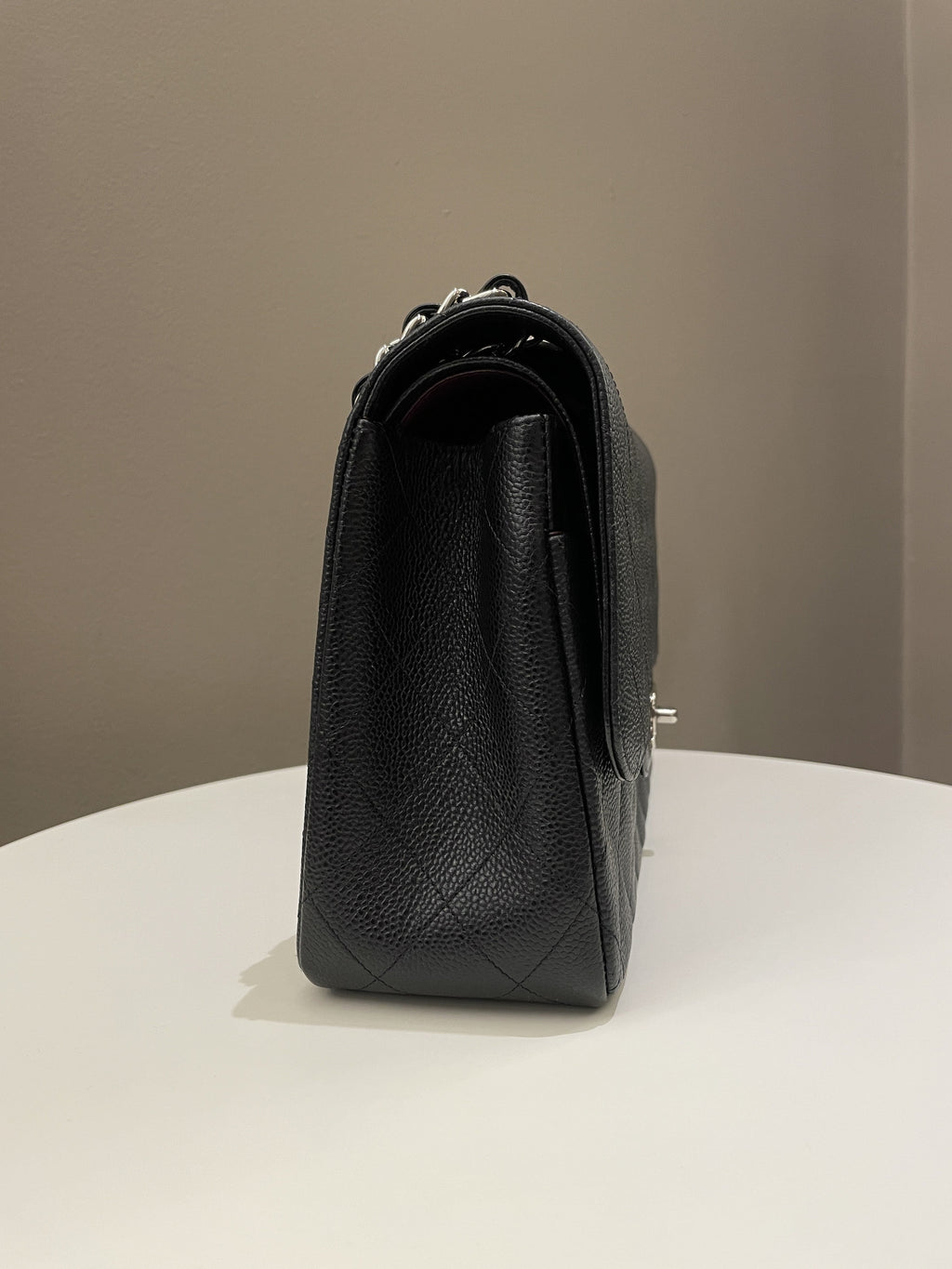 Chanel Classic Quilted Jumbo Double Flap Black Caviar