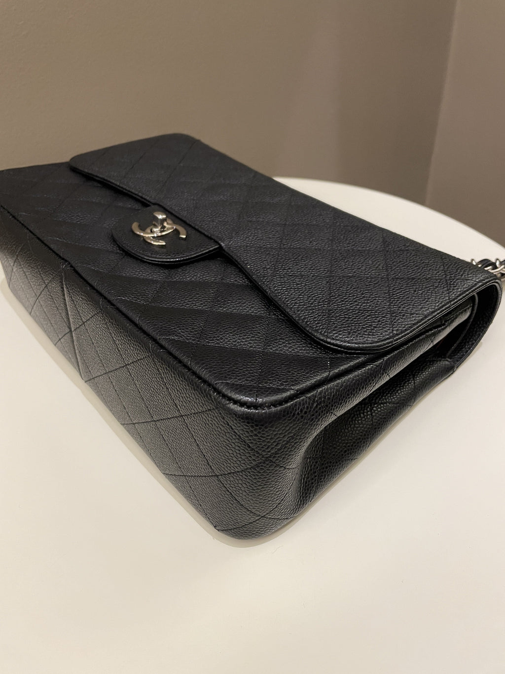 Chanel Classic Quilted Jumbo Double Flap Black Caviar