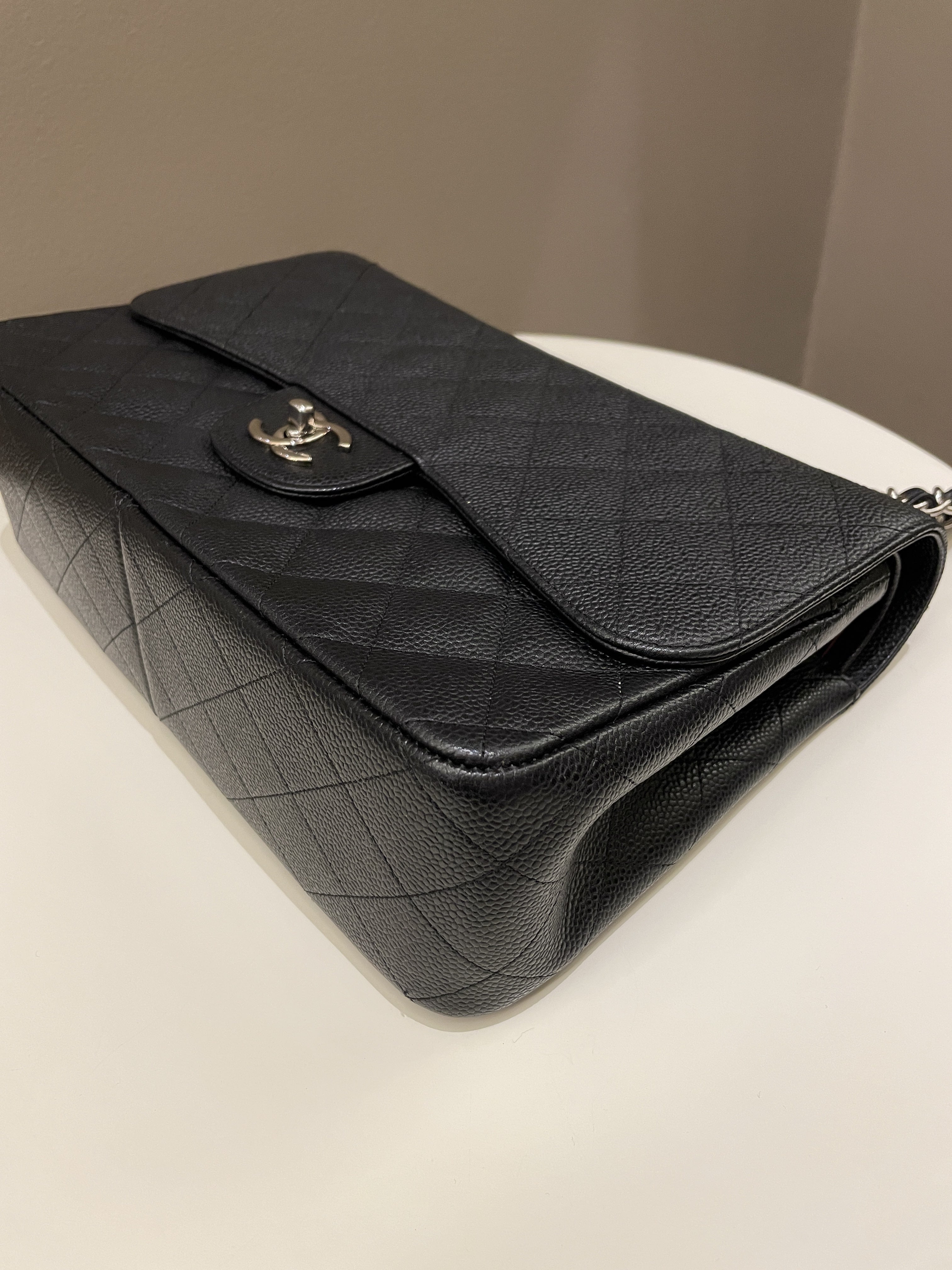 Chanel Classic Quilted Jumbo Double Flap Black Caviar
