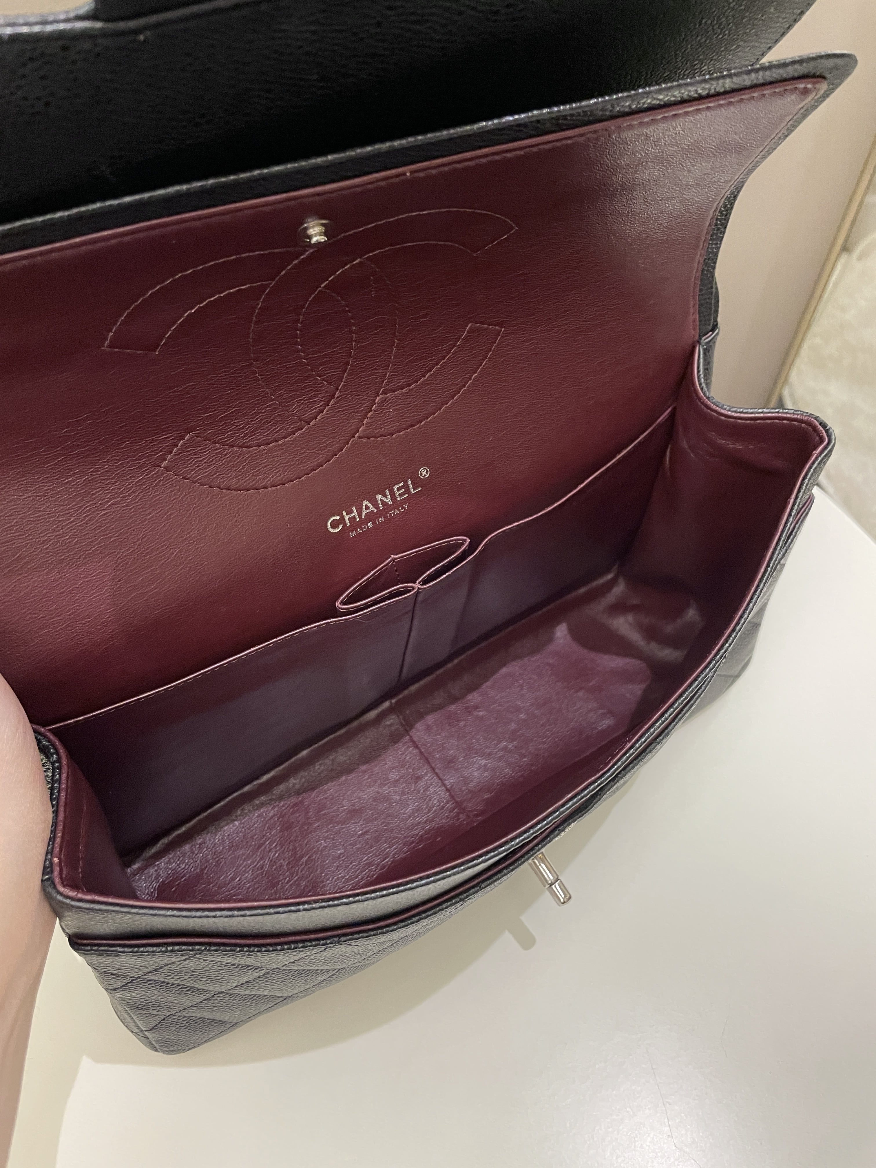 Chanel Classic Quilted Jumbo Double Flap Black Caviar