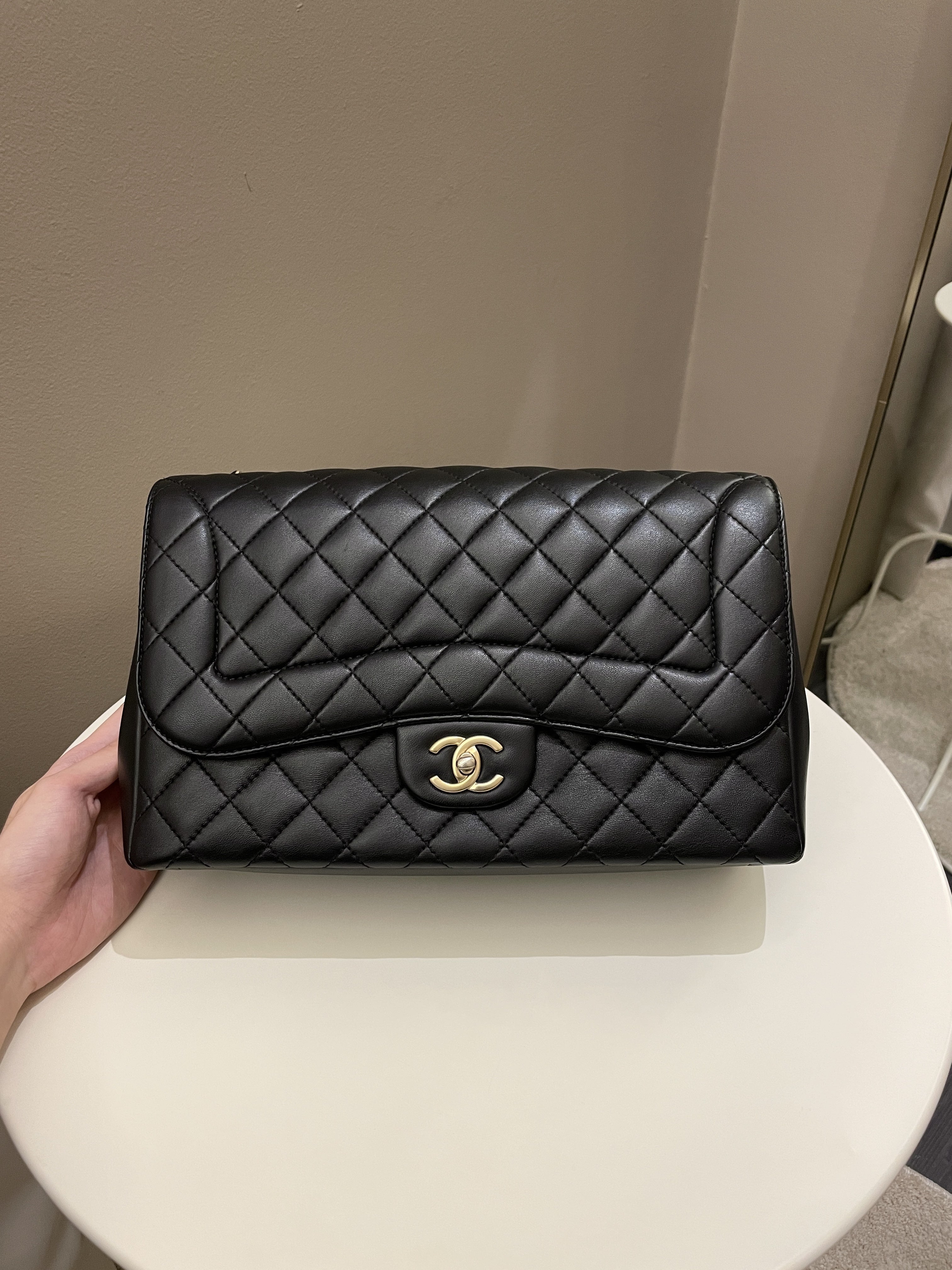Chanel Mademoiselle Single Flap Black Lambskin