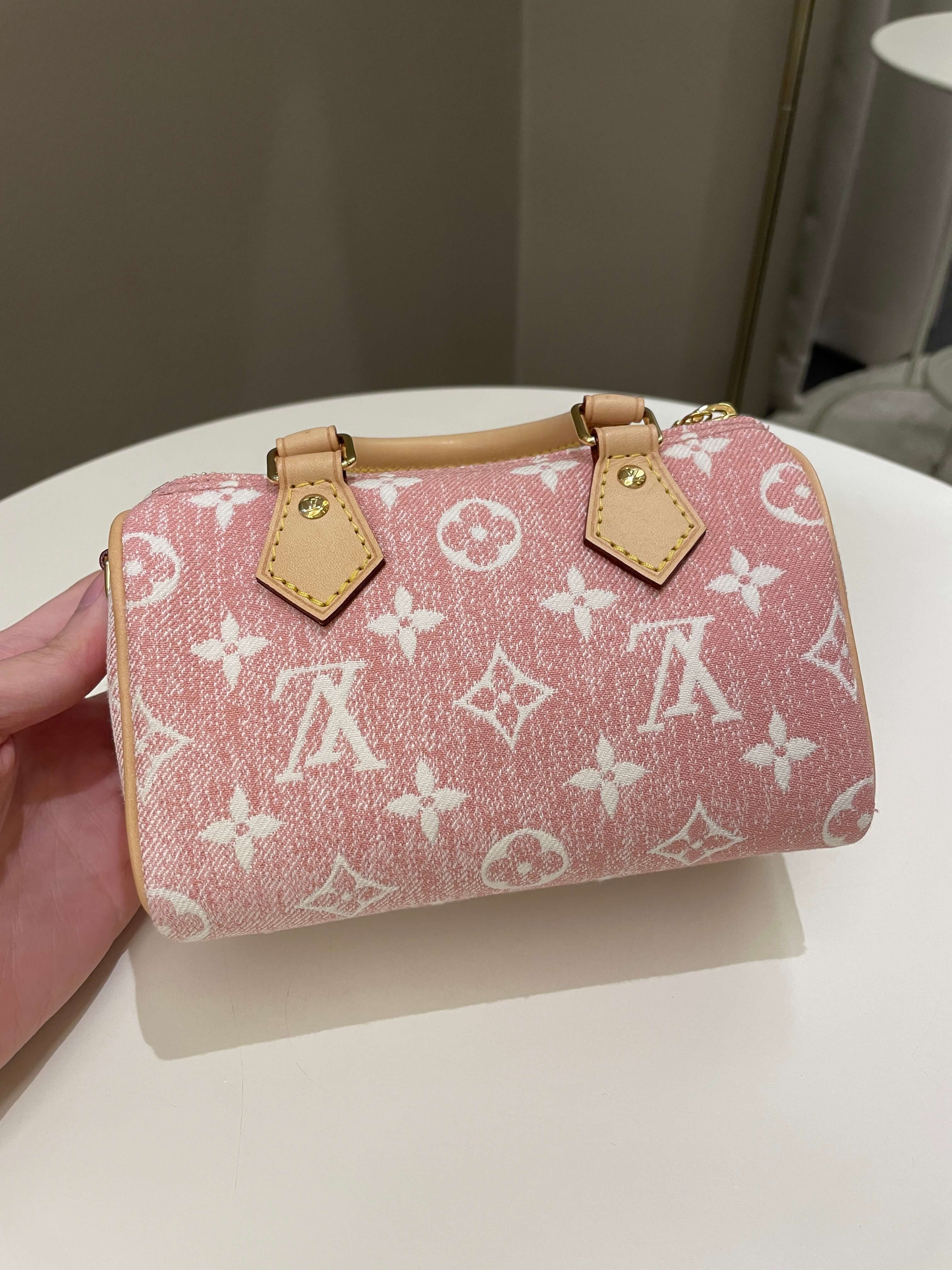 Louis Vuitton Nano Speedy Denim Rose
