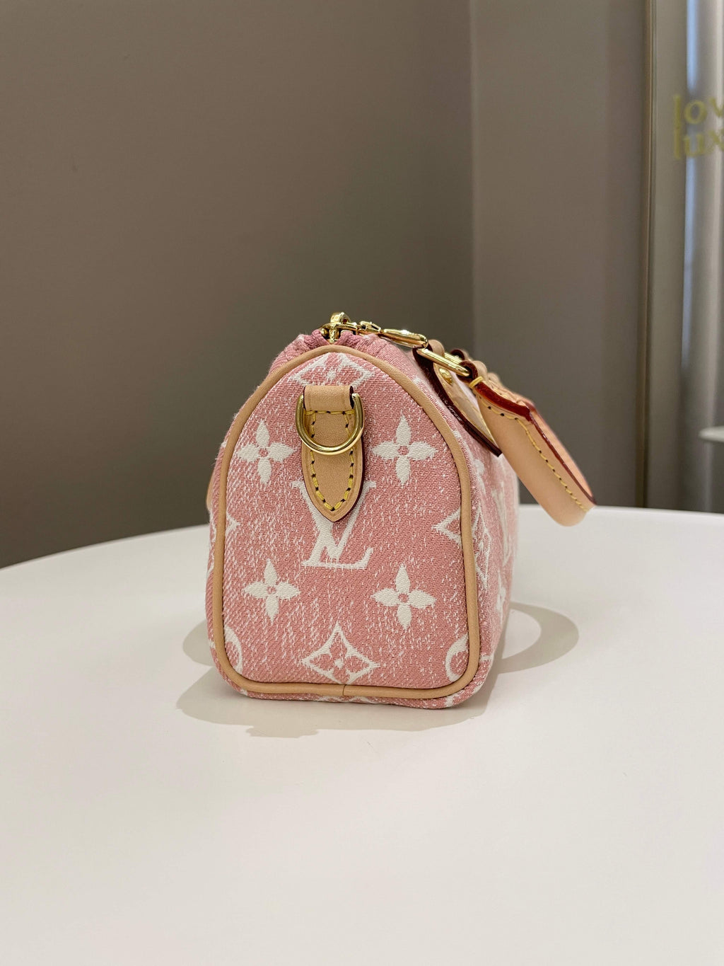 Louis Vuitton Nano Speedy Denim Rose