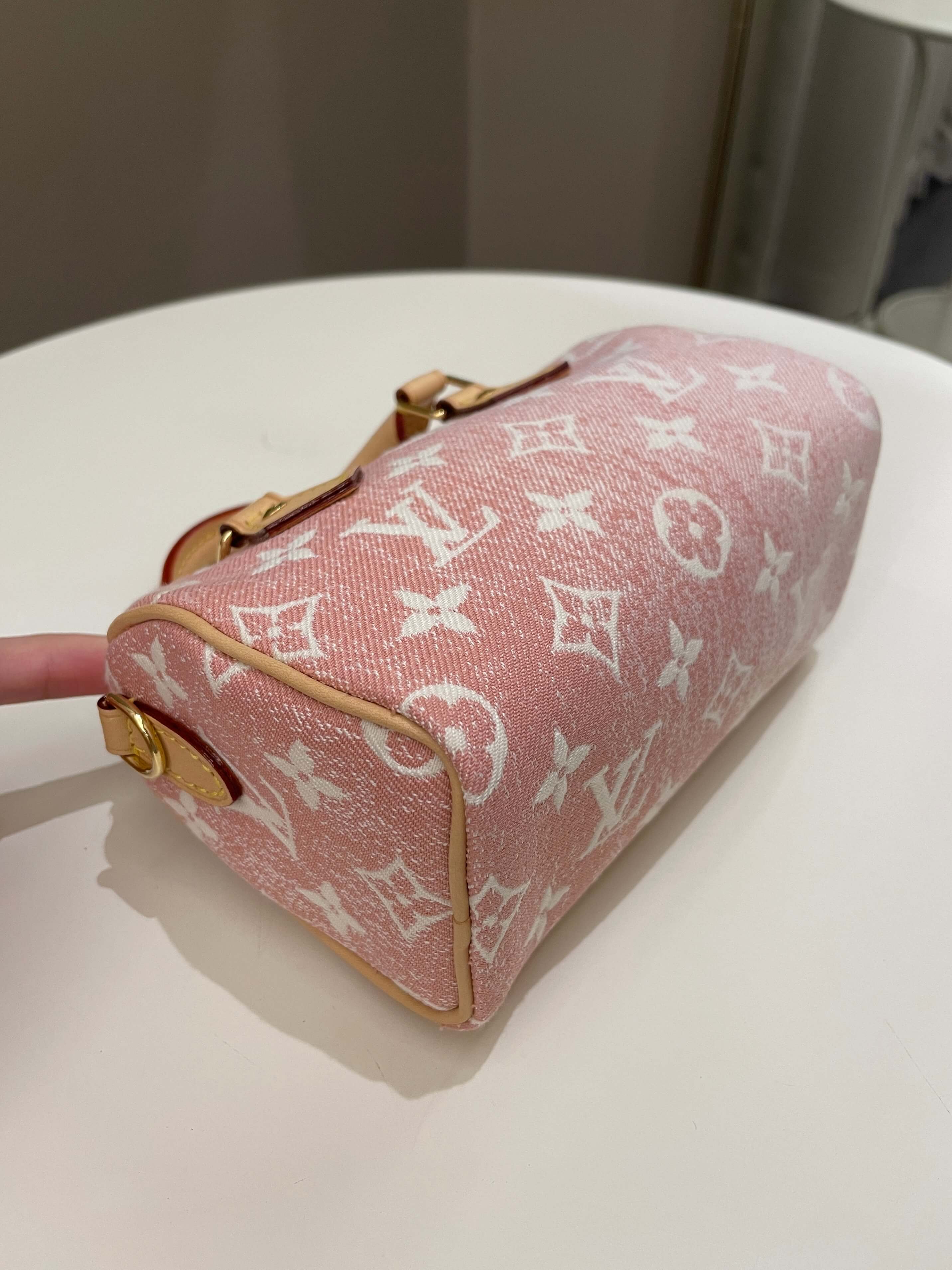 Louis Vuitton Nano Speedy Denim Rose