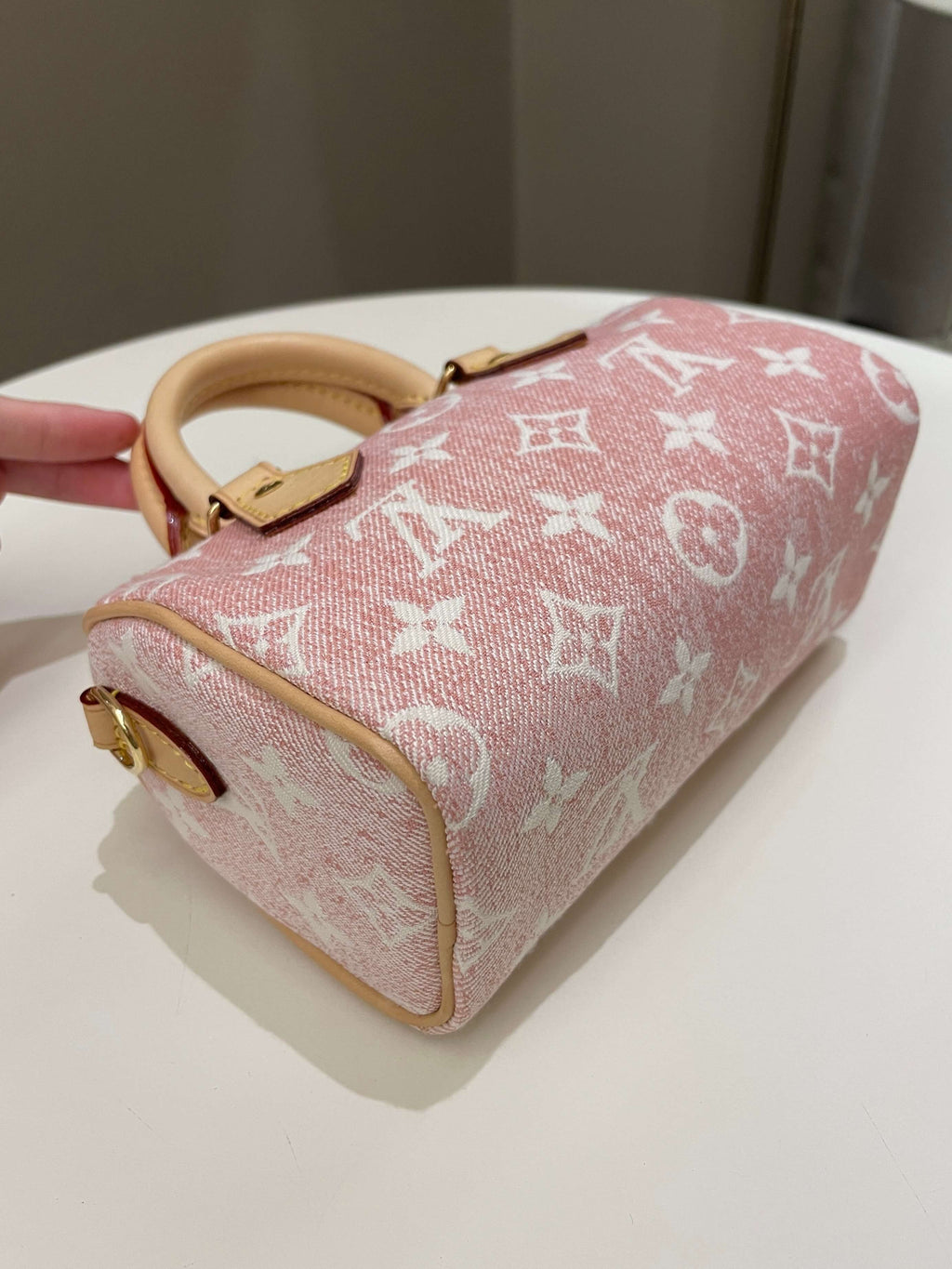 Louis Vuitton Nano Speedy Denim Rose