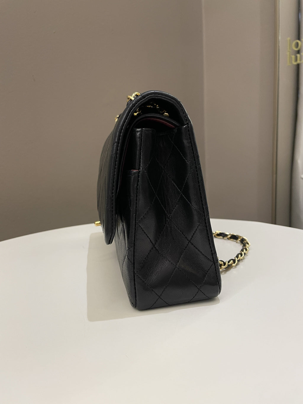 Chanel Vintage Classic Quilted Medium Double Flap Black Lambskin
