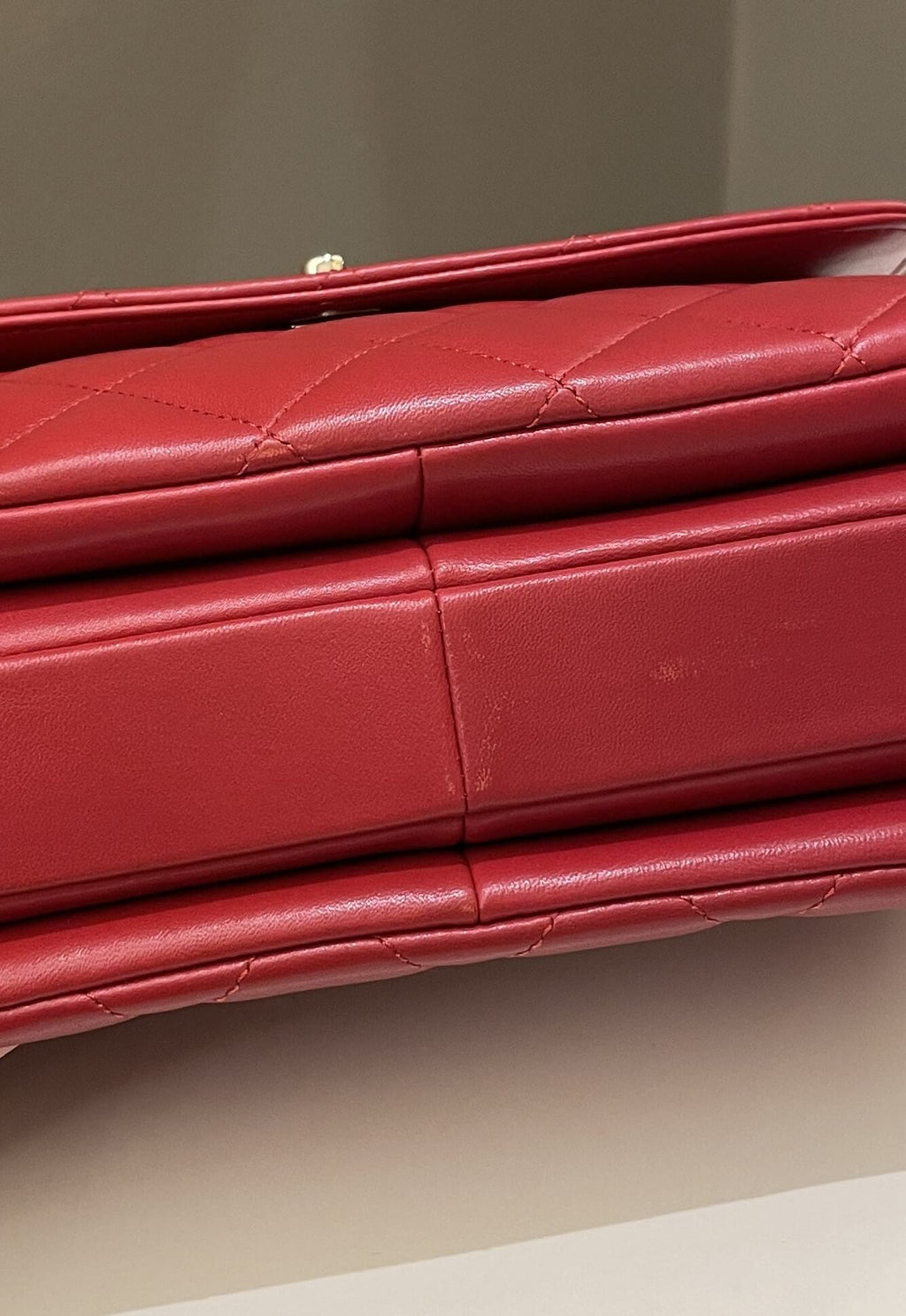 Chanel Trendy Cc Flap Bag Red Stiff Lambskin
