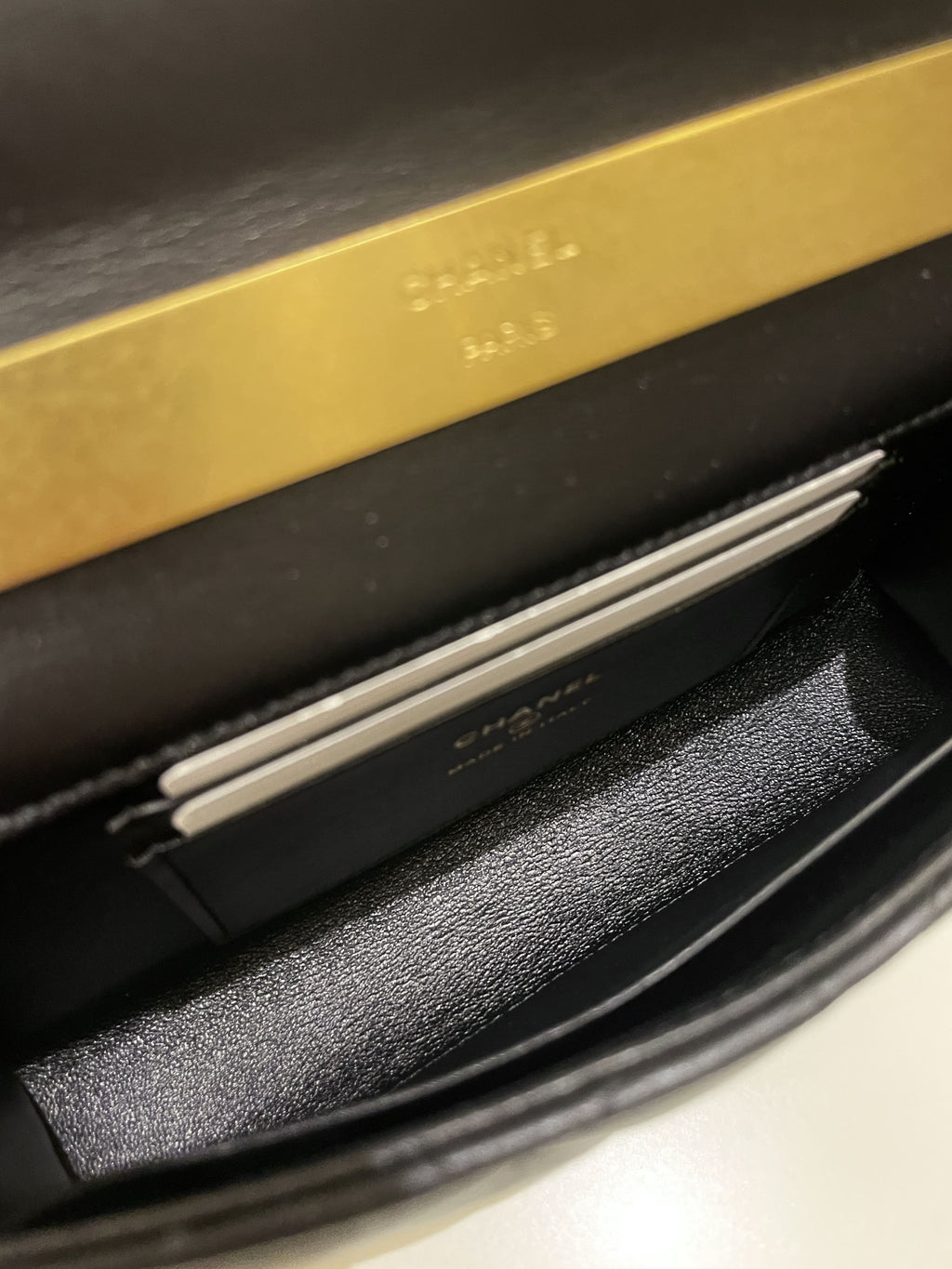 Chanel 22B Quilted Top Handle Flap Bag Black Lambskin
