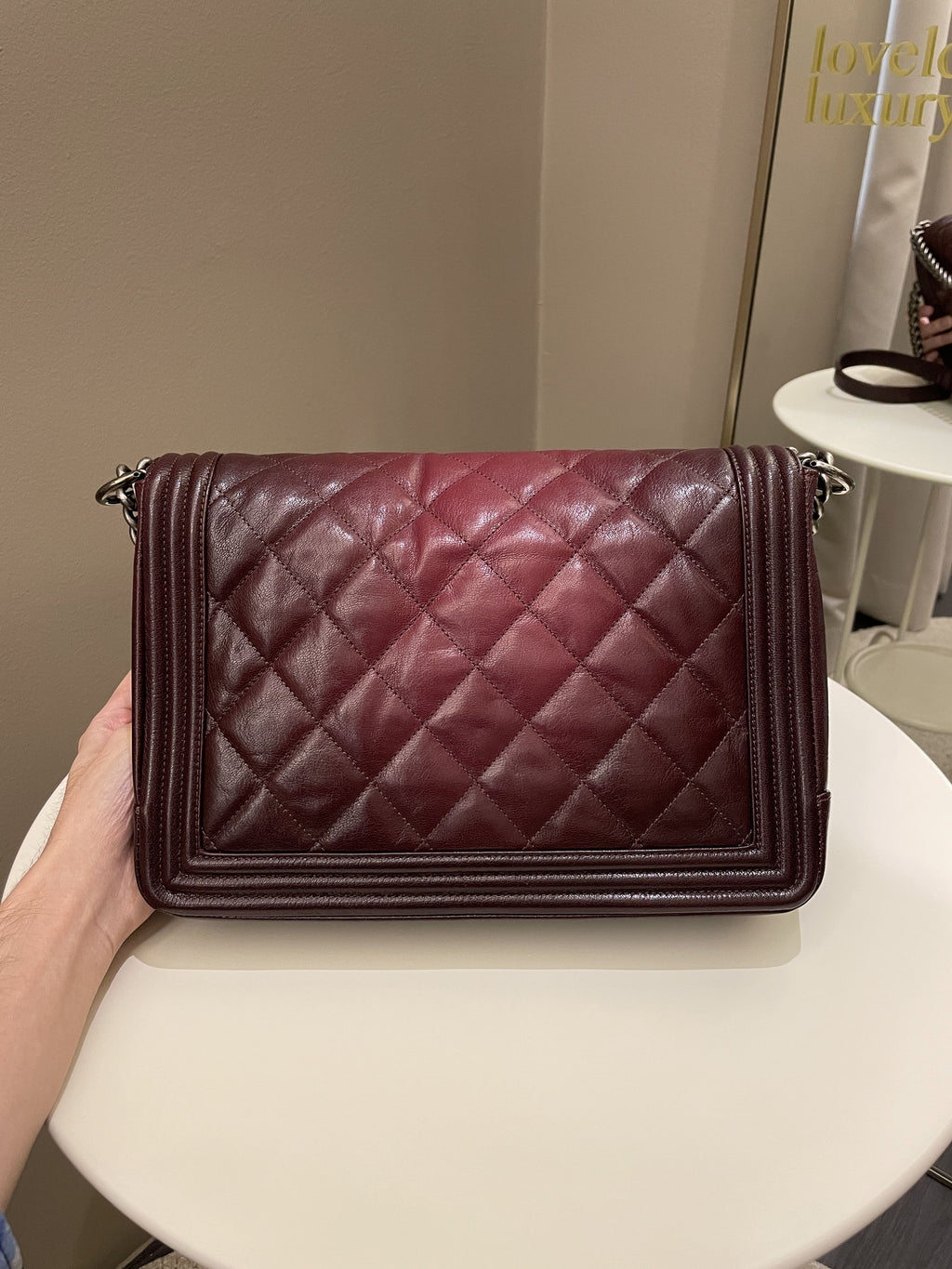 Chanel Quilted Boy Large Burgundy OmbrÃƒÆ’Ã‚Â© Calfskin