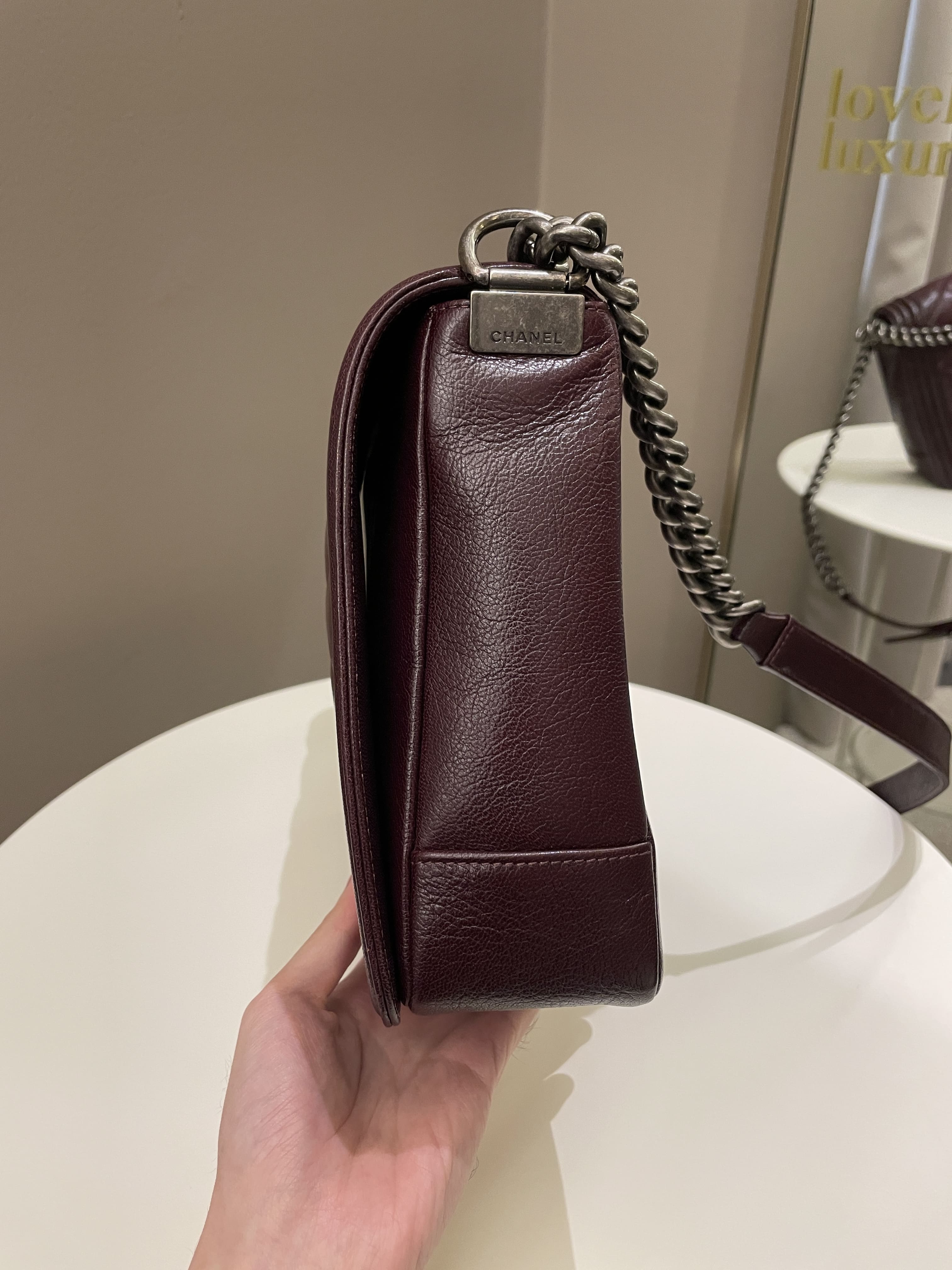 Chanel Quilted Boy Large Burgundy OmbrÃƒÆ’Ã‚Â© Calfskin