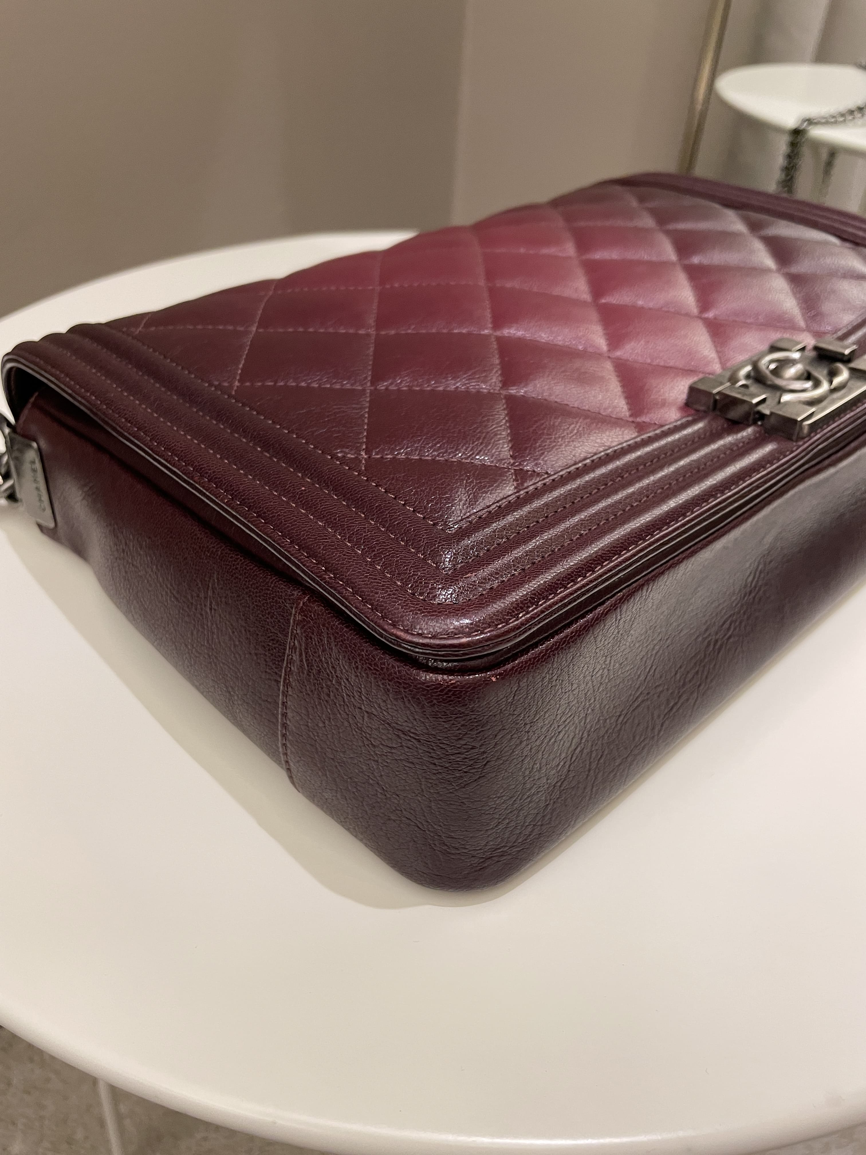 Chanel Quilted Boy Large Burgundy OmbrÃƒÆ’Ã‚Â© Calfskin
