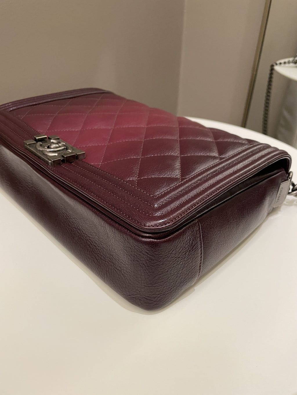 Chanel Quilted Boy Large Burgundy OmbrÃƒÆ’Ã‚Â© Calfskin