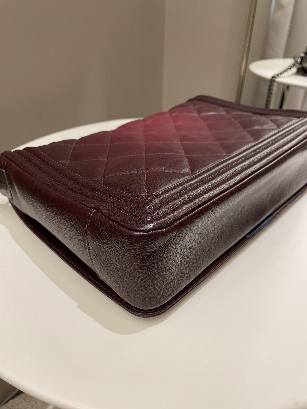 Chanel Quilted Boy Large Burgundy OmbrÃƒÆ’Ã‚Â© Calfskin