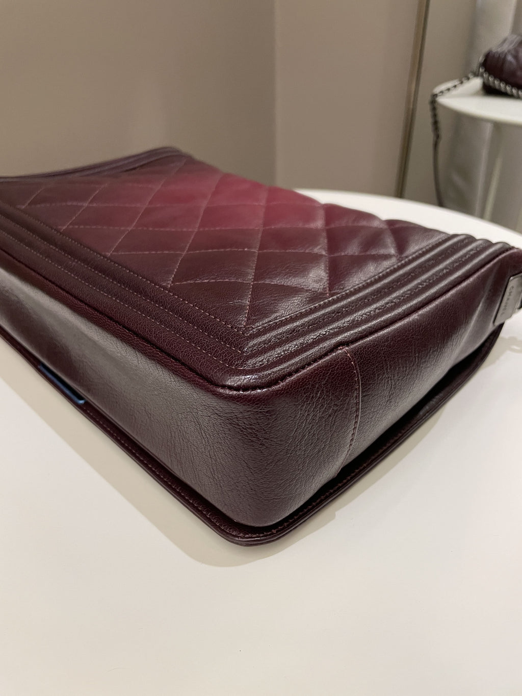 Chanel Quilted Boy Large Burgundy OmbrÃƒÆ’Ã‚Â© Calfskin