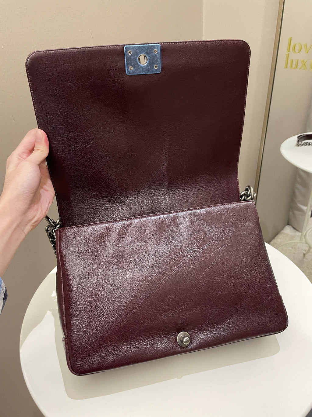 Chanel Quilted Boy Large Burgundy OmbrÃƒÆ’Ã‚Â© Calfskin