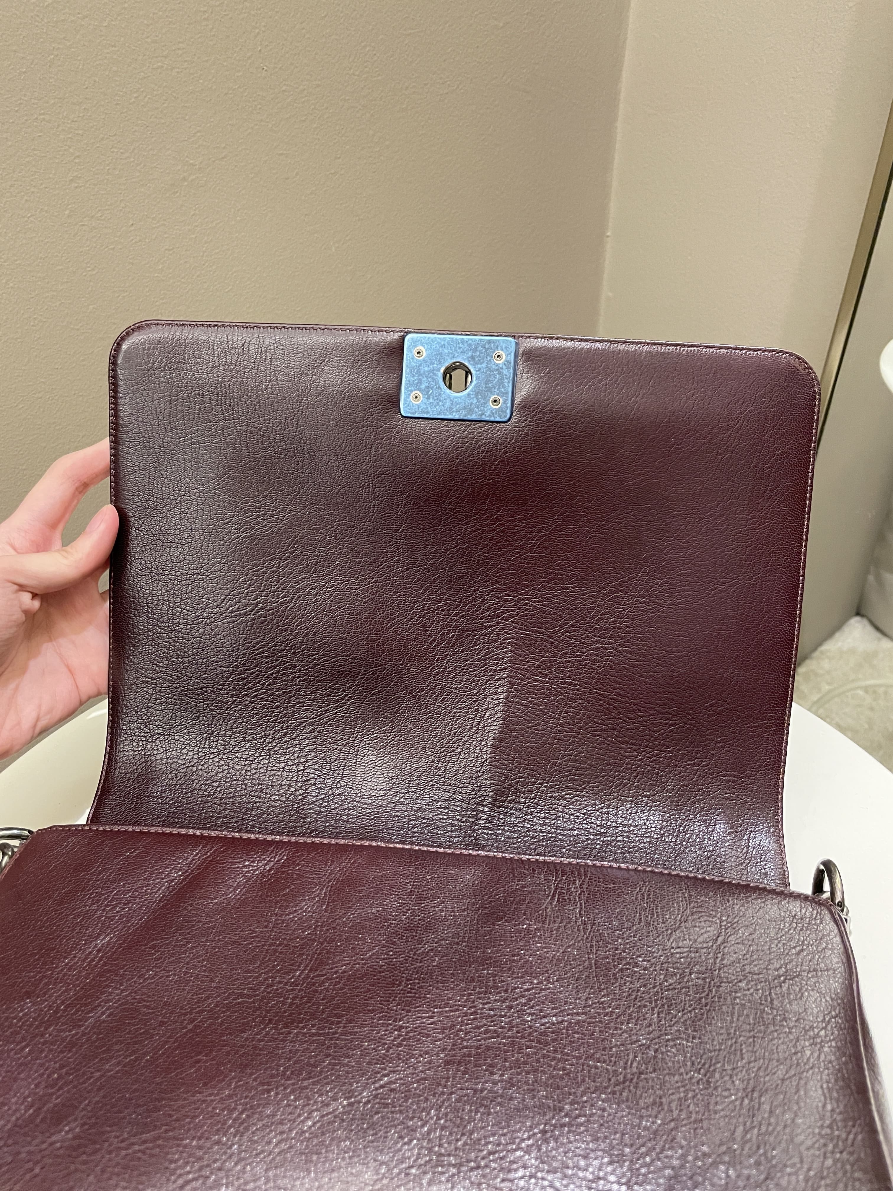 Chanel Quilted Boy Large Burgundy OmbrÃƒÆ’Ã‚Â© Calfskin