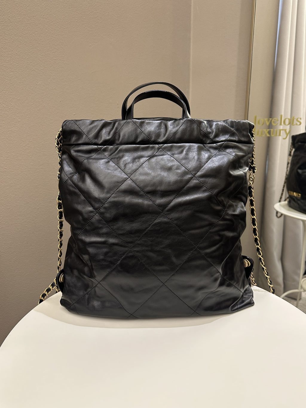 Chanel 22 Backpack Black Calfskin