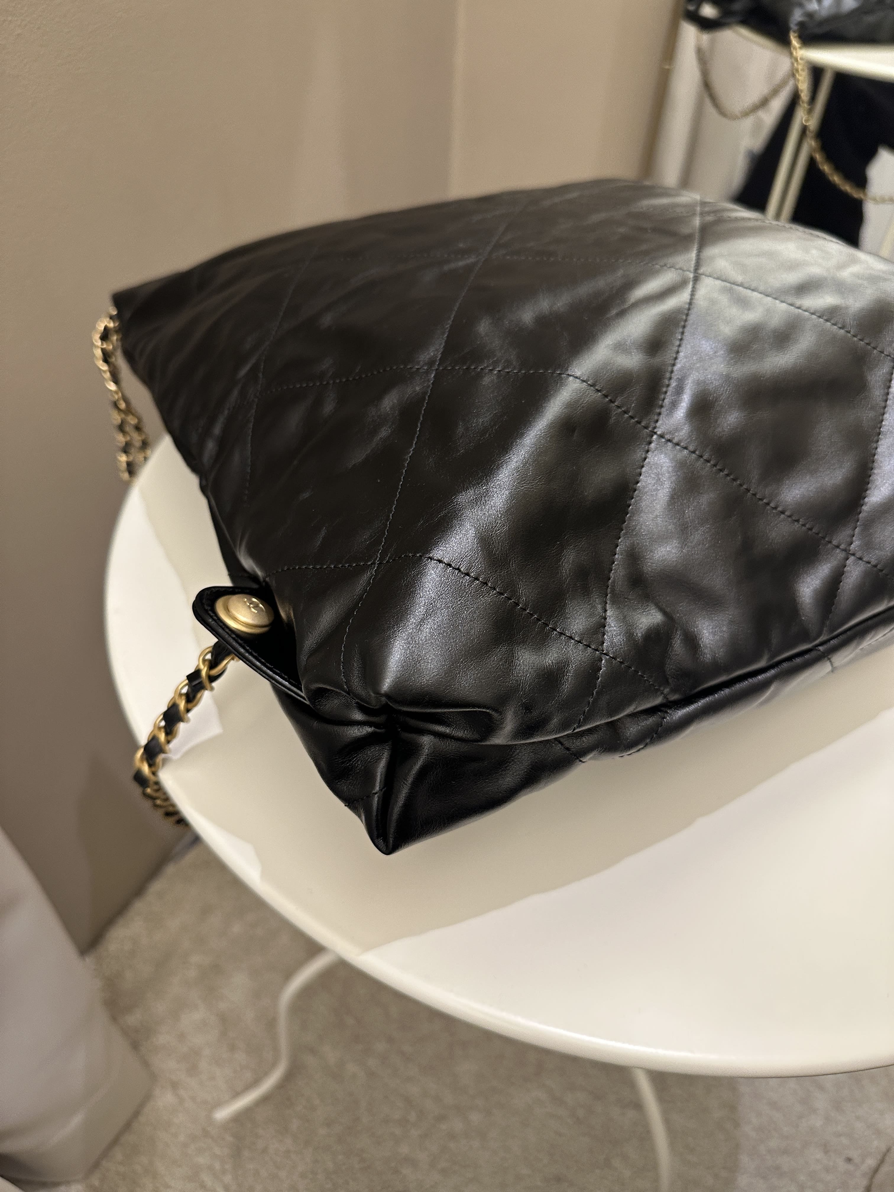 Chanel 22 Backpack Black Calfskin