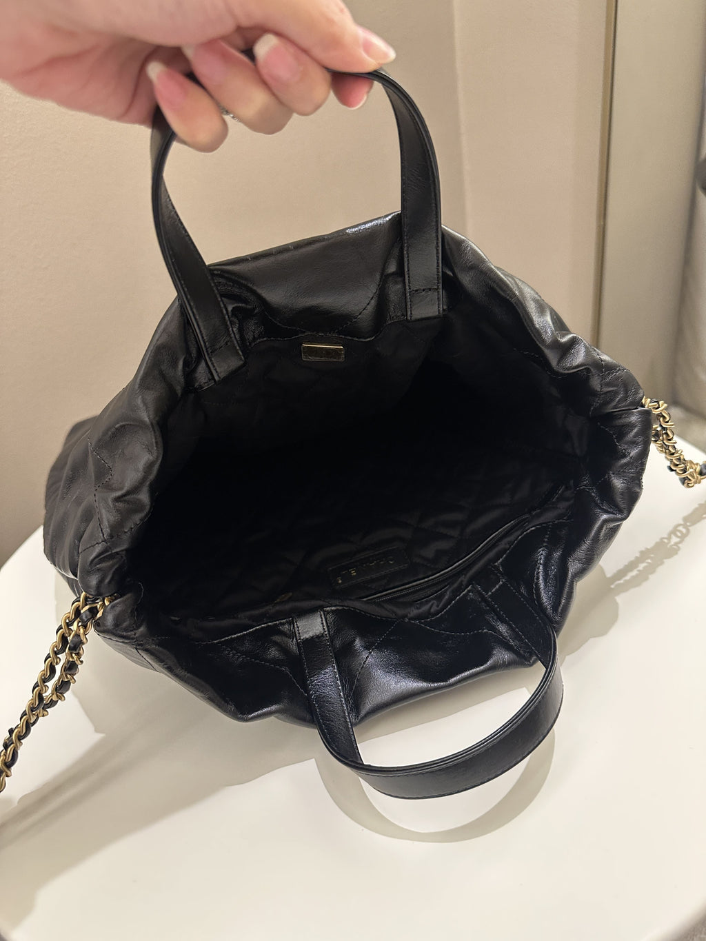 Chanel 22 Backpack Black Calfskin