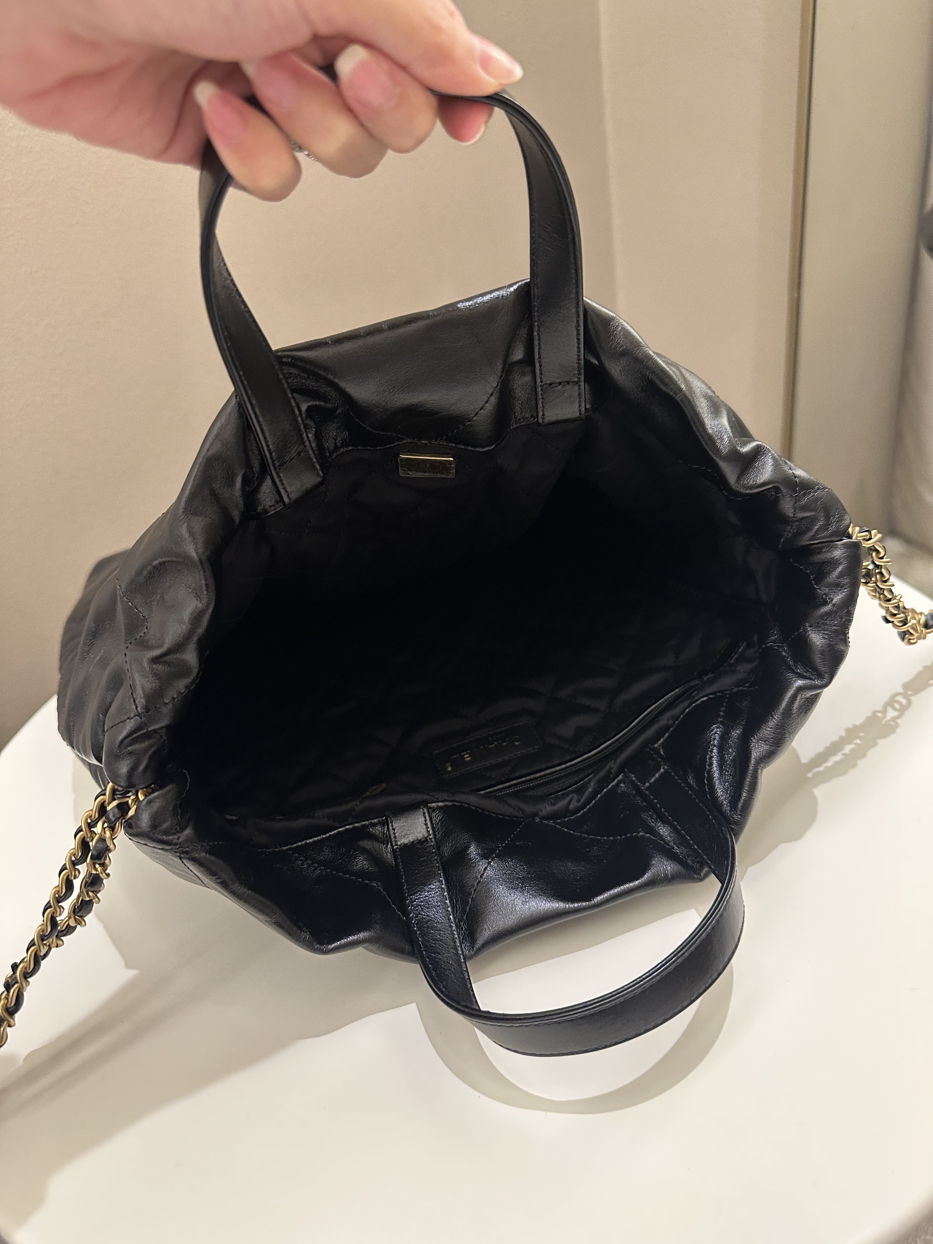 Chanel 22 Backpack Black Calfskin