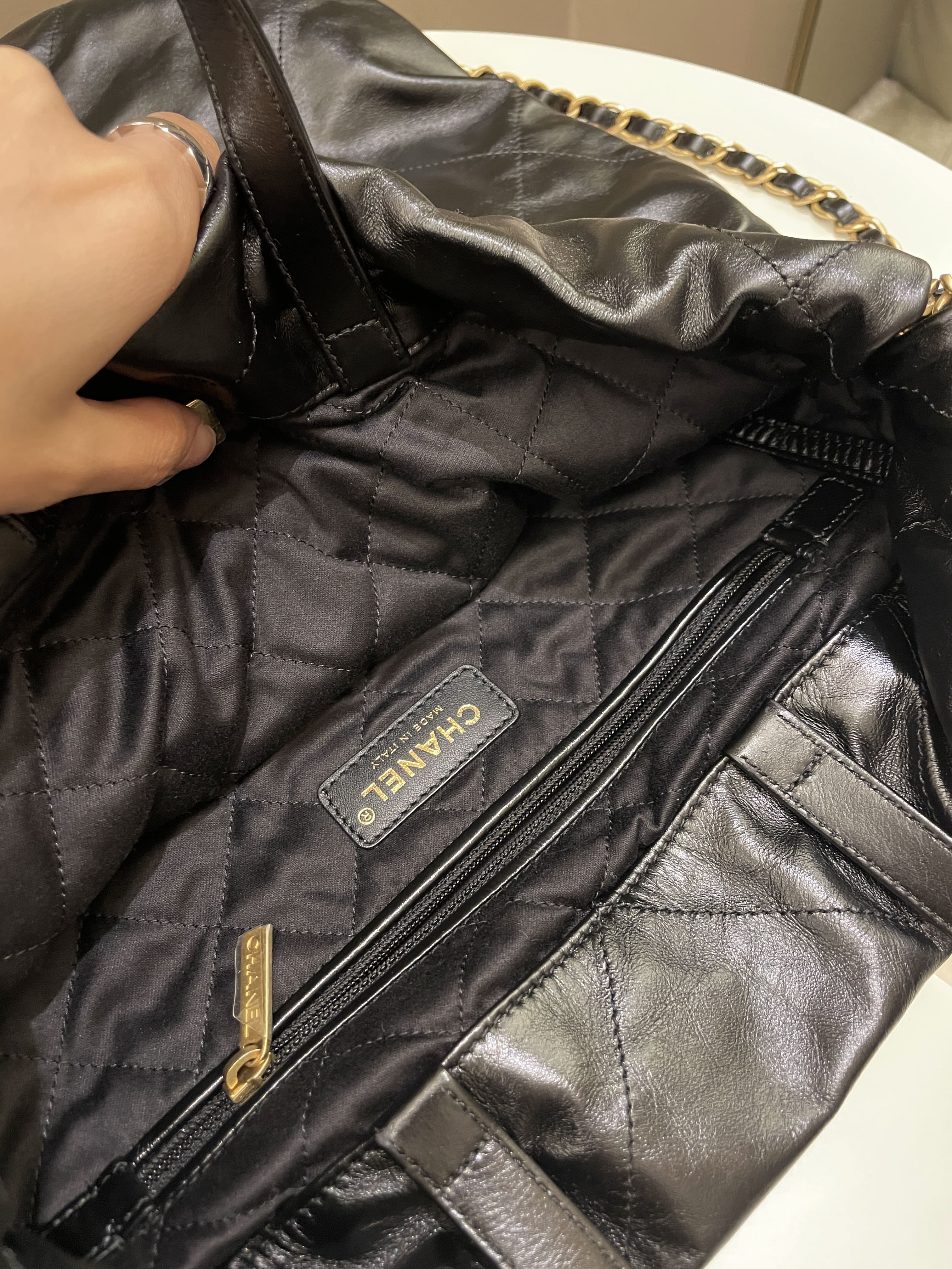 Chanel 22 Backpack Black Calfskin