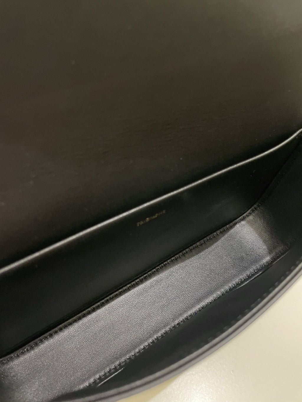 Celine Triomphe Bag Black Glazed Calfskin