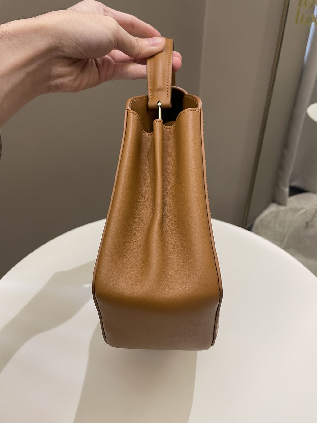 Cartier Guirlande De Top Handle Bag Camel Calfskin